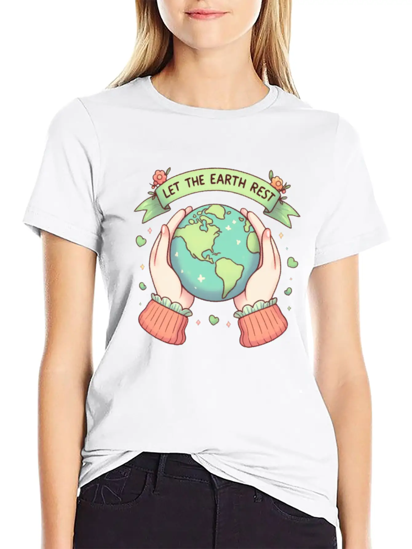 Earth Day Let The Earth Rest Casual Graphic T-Shirt – Simple And Comfortable Daily Wear