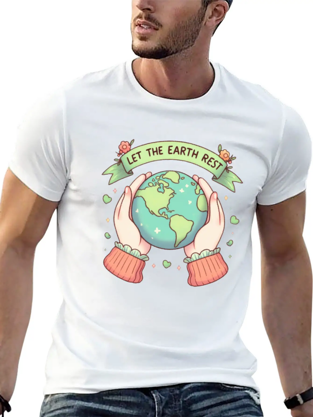 Earth Day Let The Earth Rest Casual Graphic T-Shirt – Simple And Comfortable Daily Wear