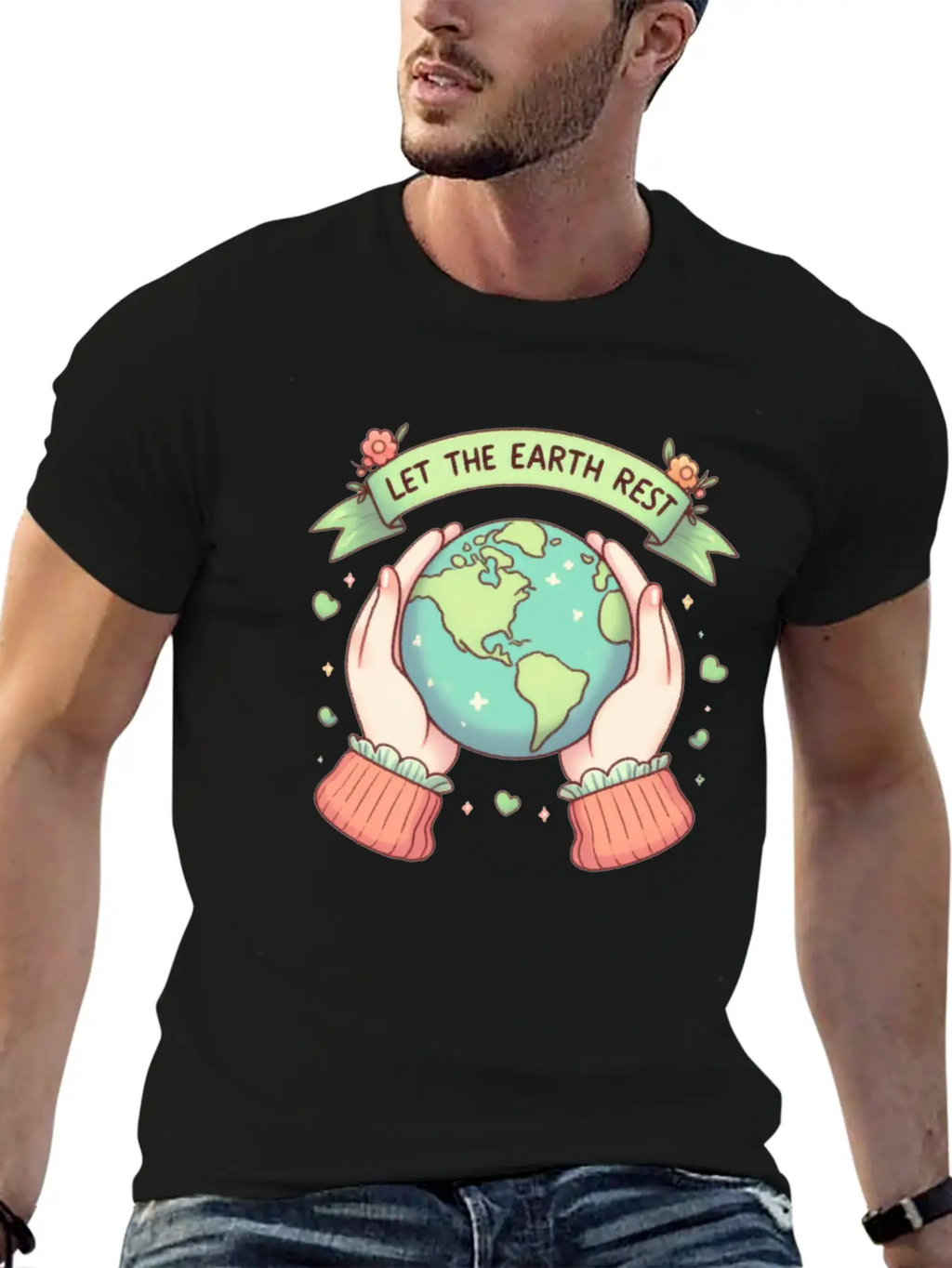 Earth Day Let The Earth Rest Casual Graphic T-Shirt – Simple And Comfortable Daily Wear