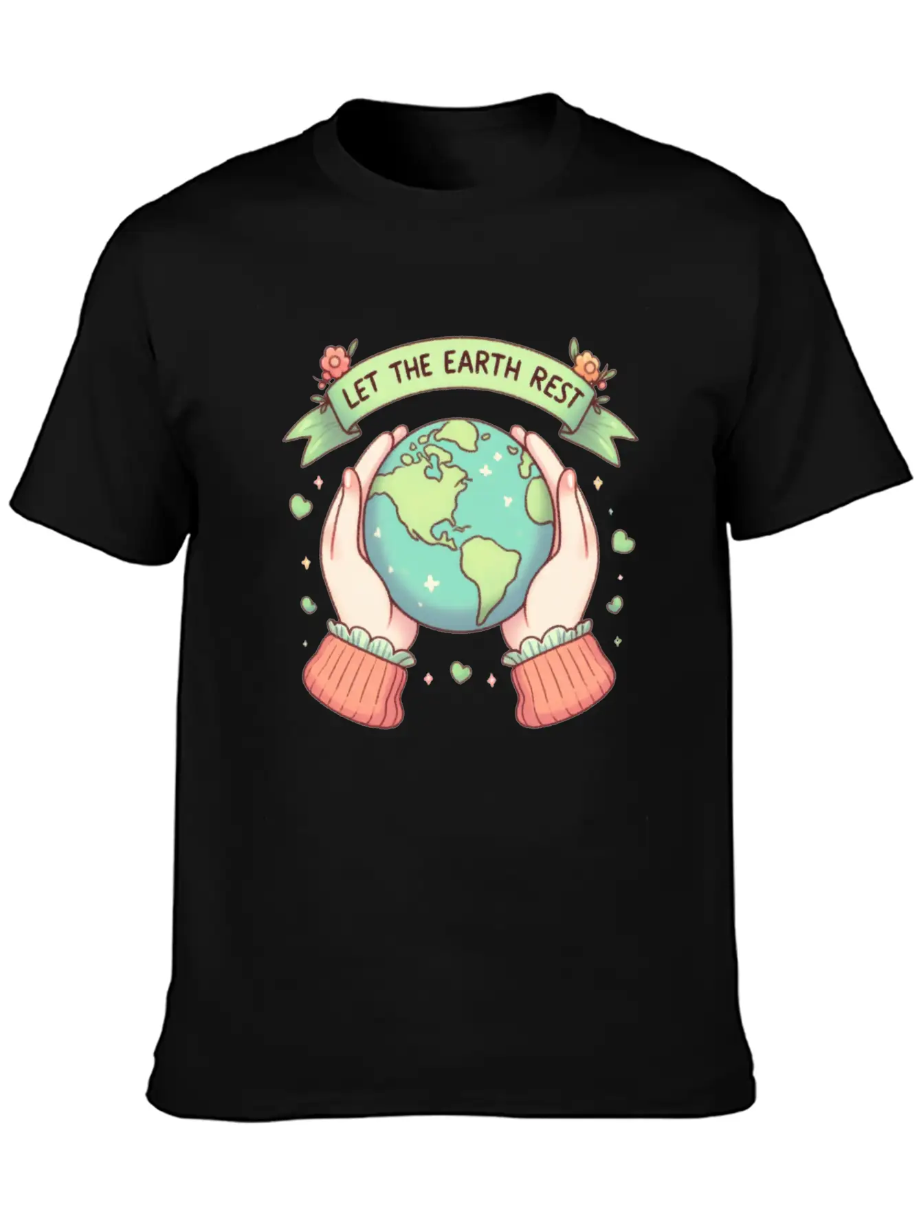 Earth Day Let The Earth Rest Casual Graphic T-Shirt – Simple And Comfortable Daily Wear