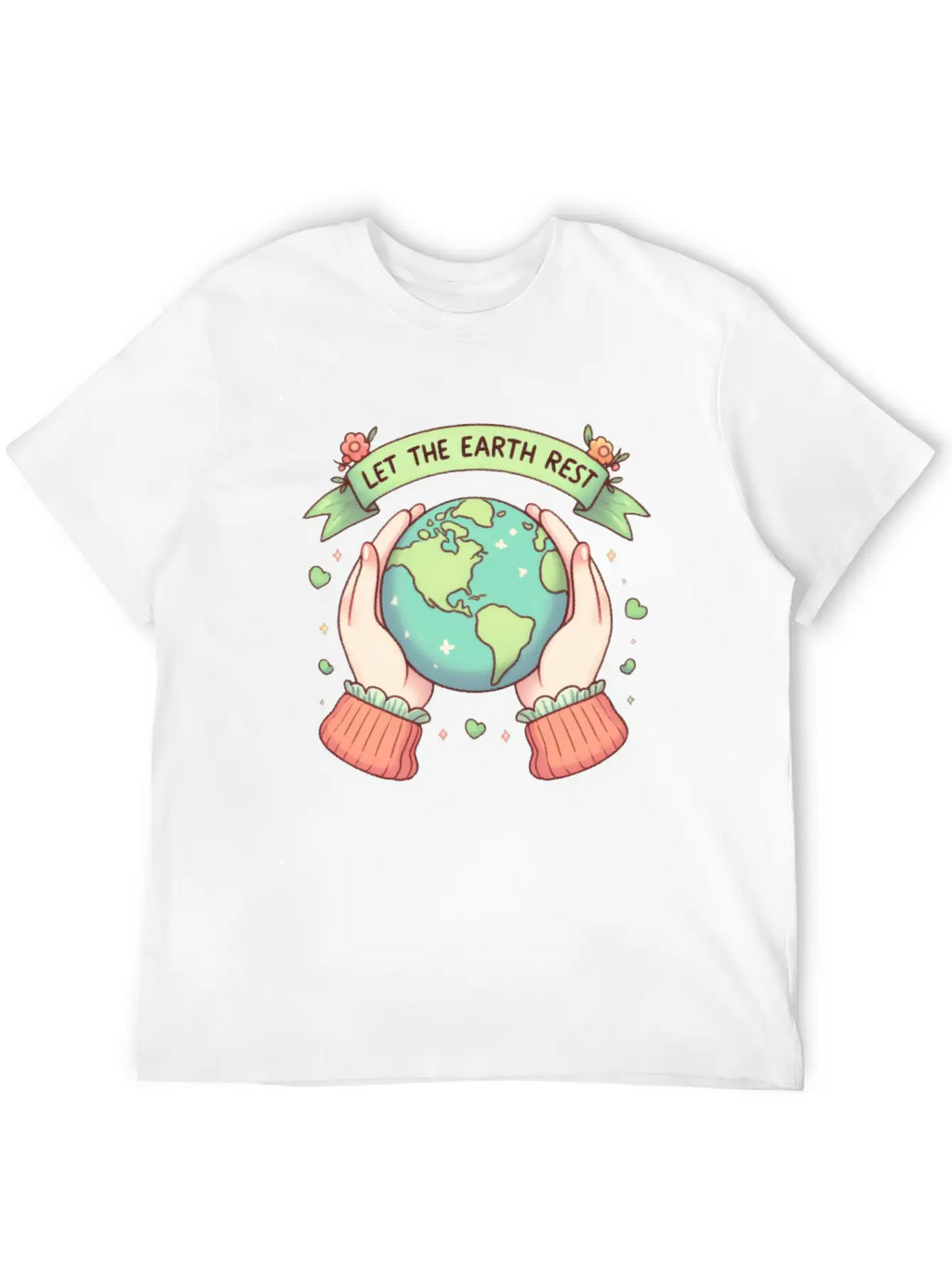Earth Day Let The Earth Rest Casual Graphic T-Shirt – Simple And Comfortable Daily Wear