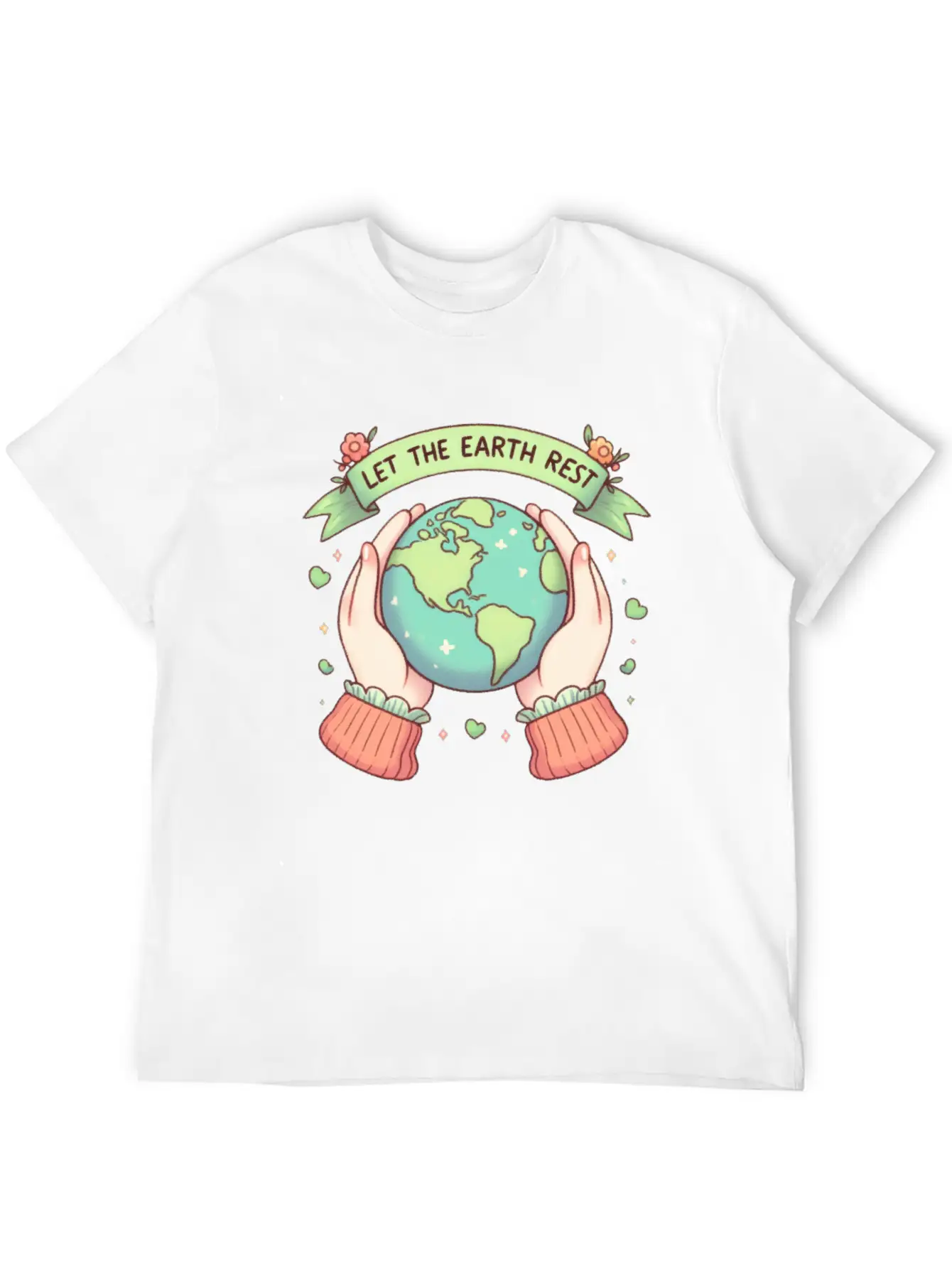 Earth Day Let The Earth Rest Casual Graphic T-Shirt – Simple And Comfortable Daily Wear