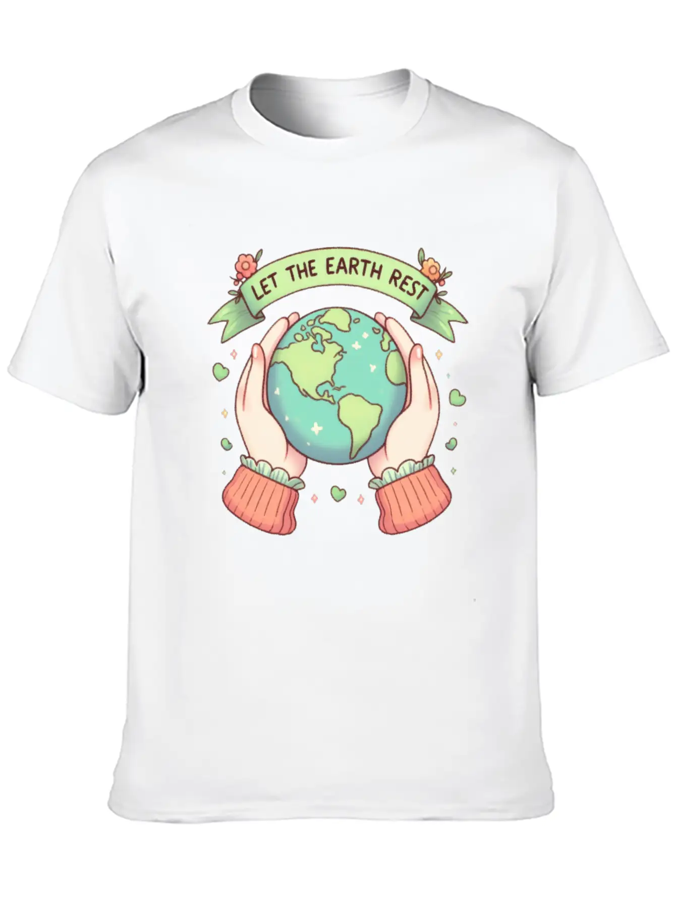 Earth Day Let The Earth Rest Casual Graphic T-Shirt – Simple And Comfortable Daily Wear