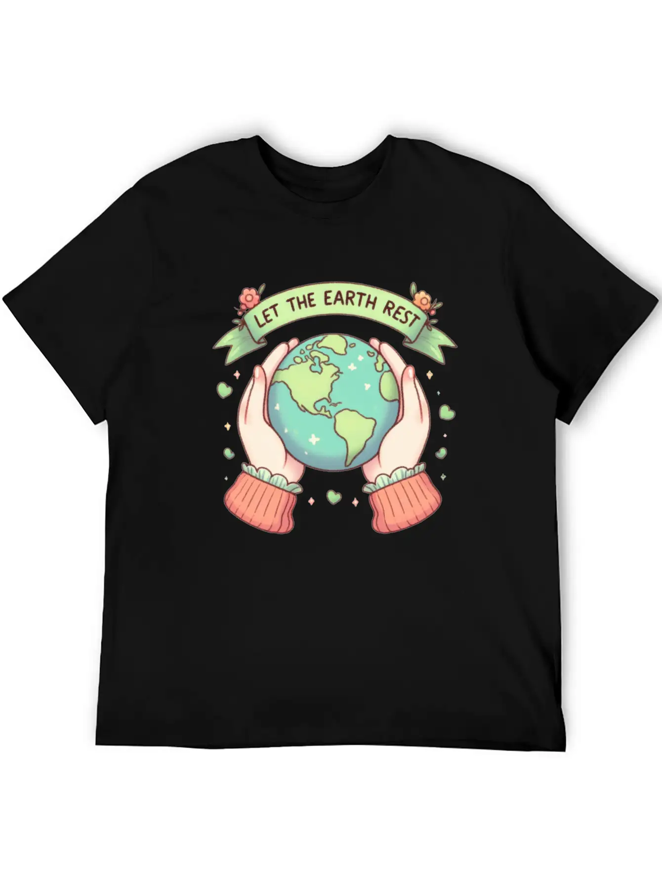 Earth Day Let The Earth Rest Casual Graphic T-Shirt – Simple And Comfortable Daily Wear