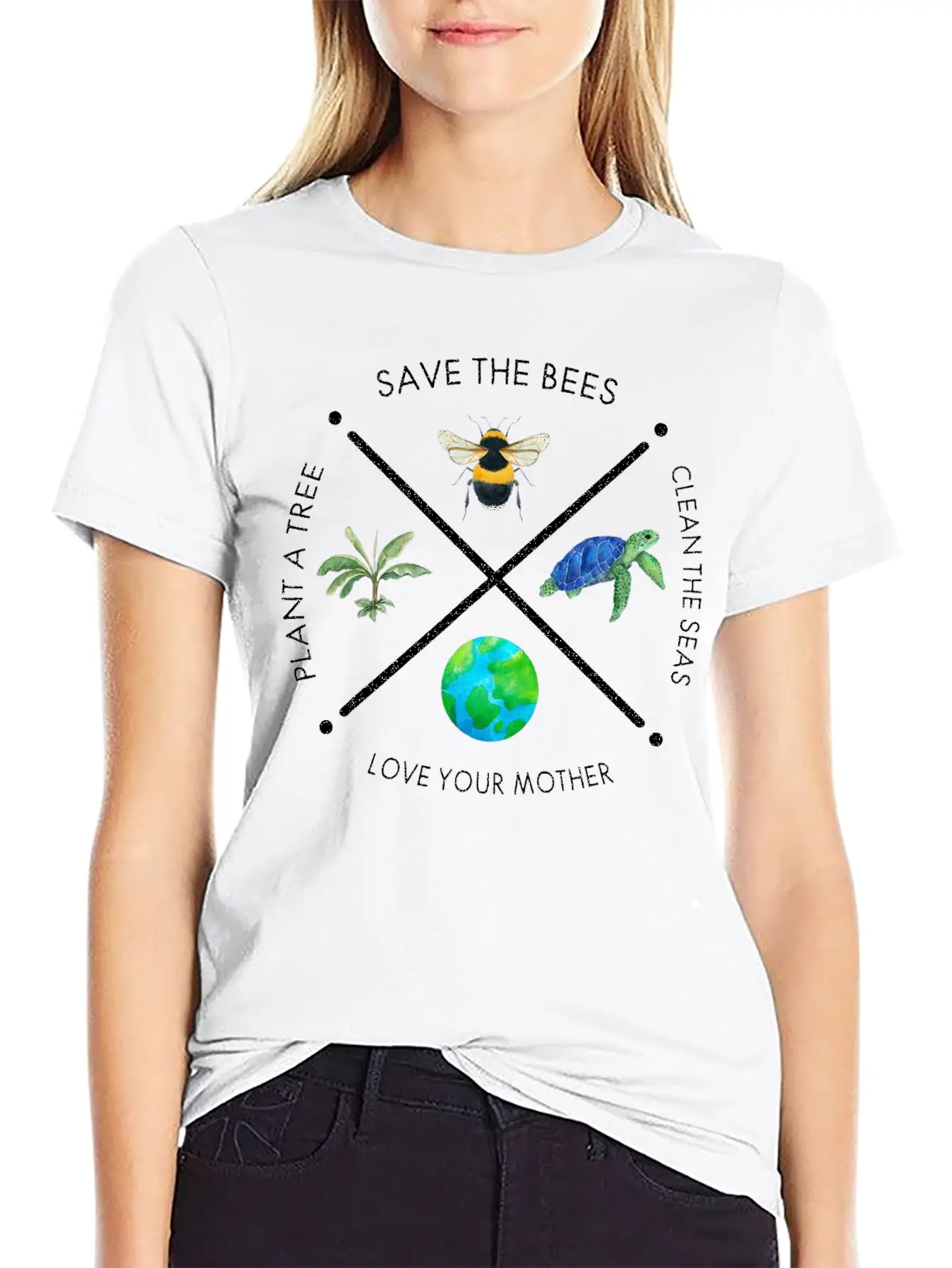 Earth Day Save The Bees Plant More Trees Clean Classic Fit Graphic Tee For Daily Comfort – Unisex Cotton Shirt