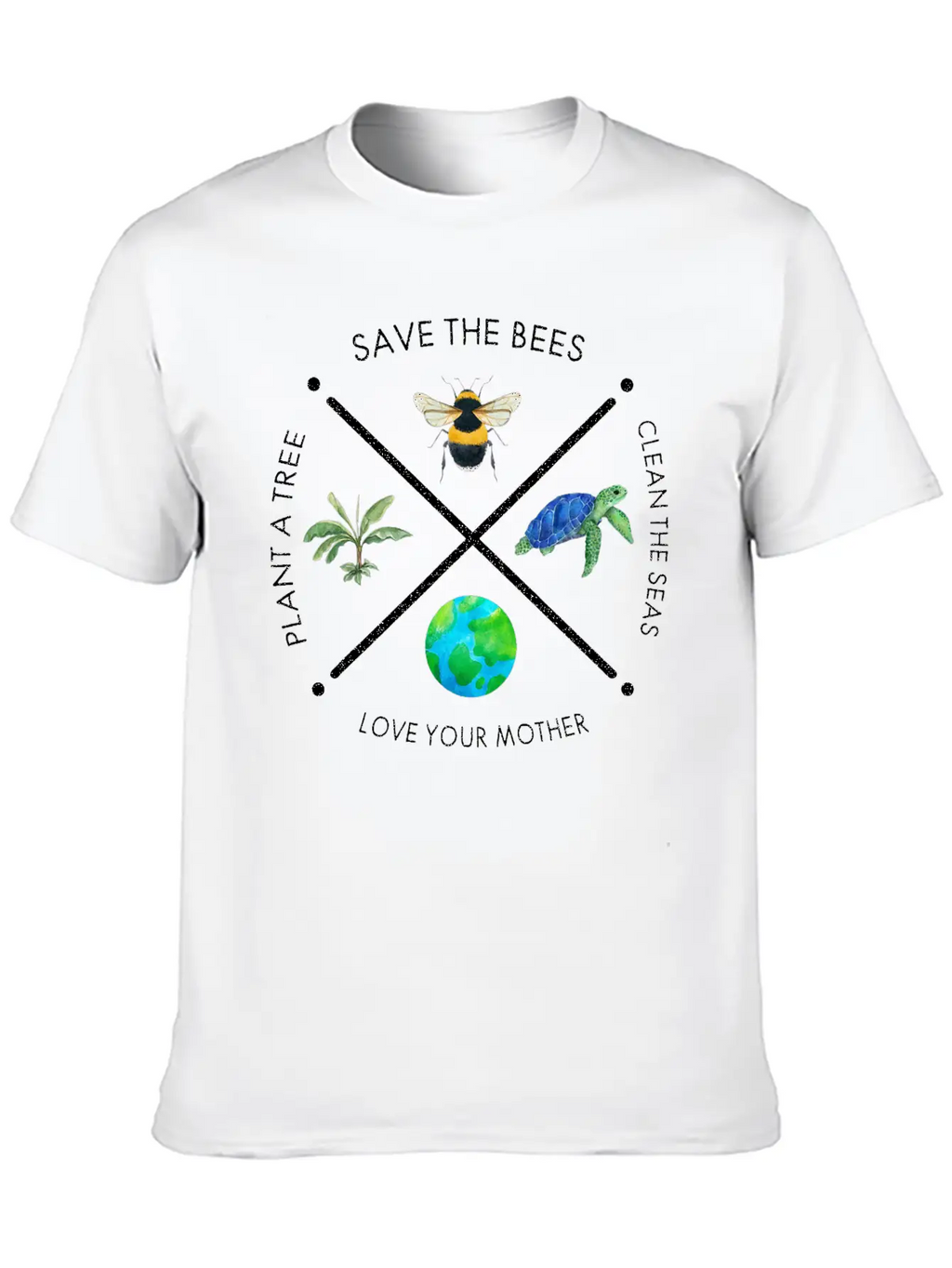 Earth Day Save The Bees Plant More Trees Clean Classic Fit Graphic Tee For Daily Comfort – Unisex Cotton Shirt