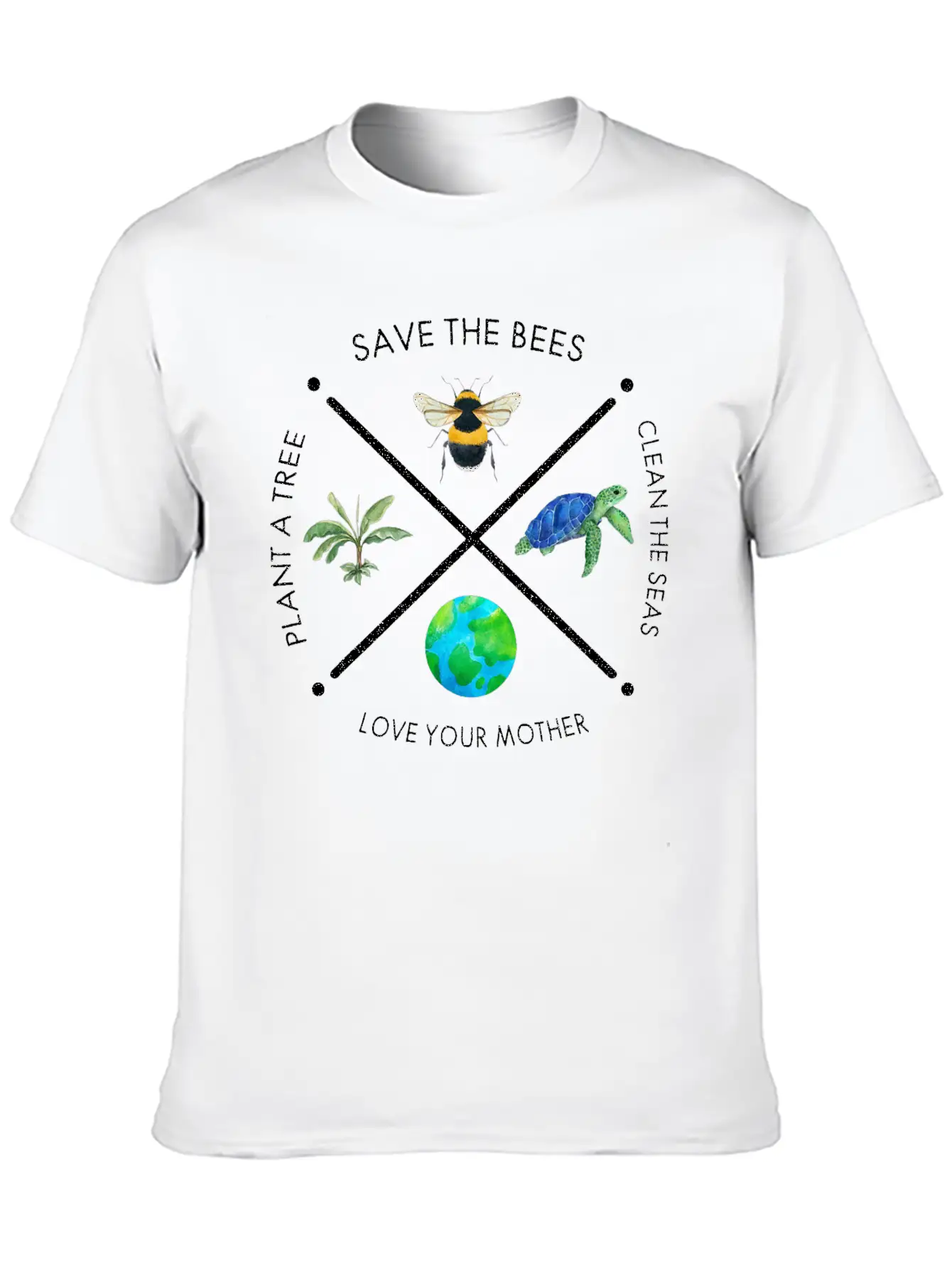 Earth Day Save The Bees Plant More Trees Clean Classic Fit Graphic Tee For Daily Comfort – Unisex Cotton Shirt