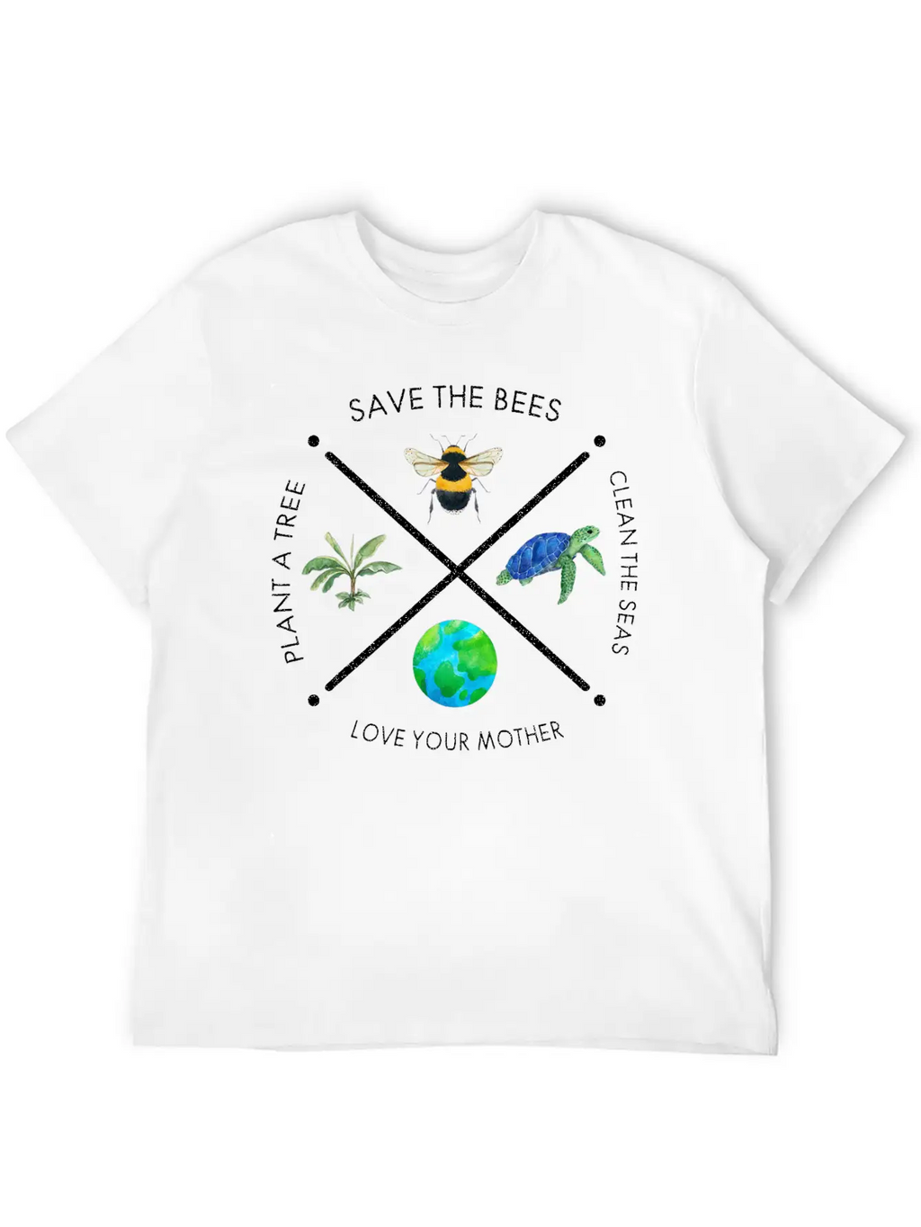 Earth Day Save The Bees Plant More Trees Clean Classic Fit Graphic Tee For Daily Comfort – Unisex Cotton Shirt