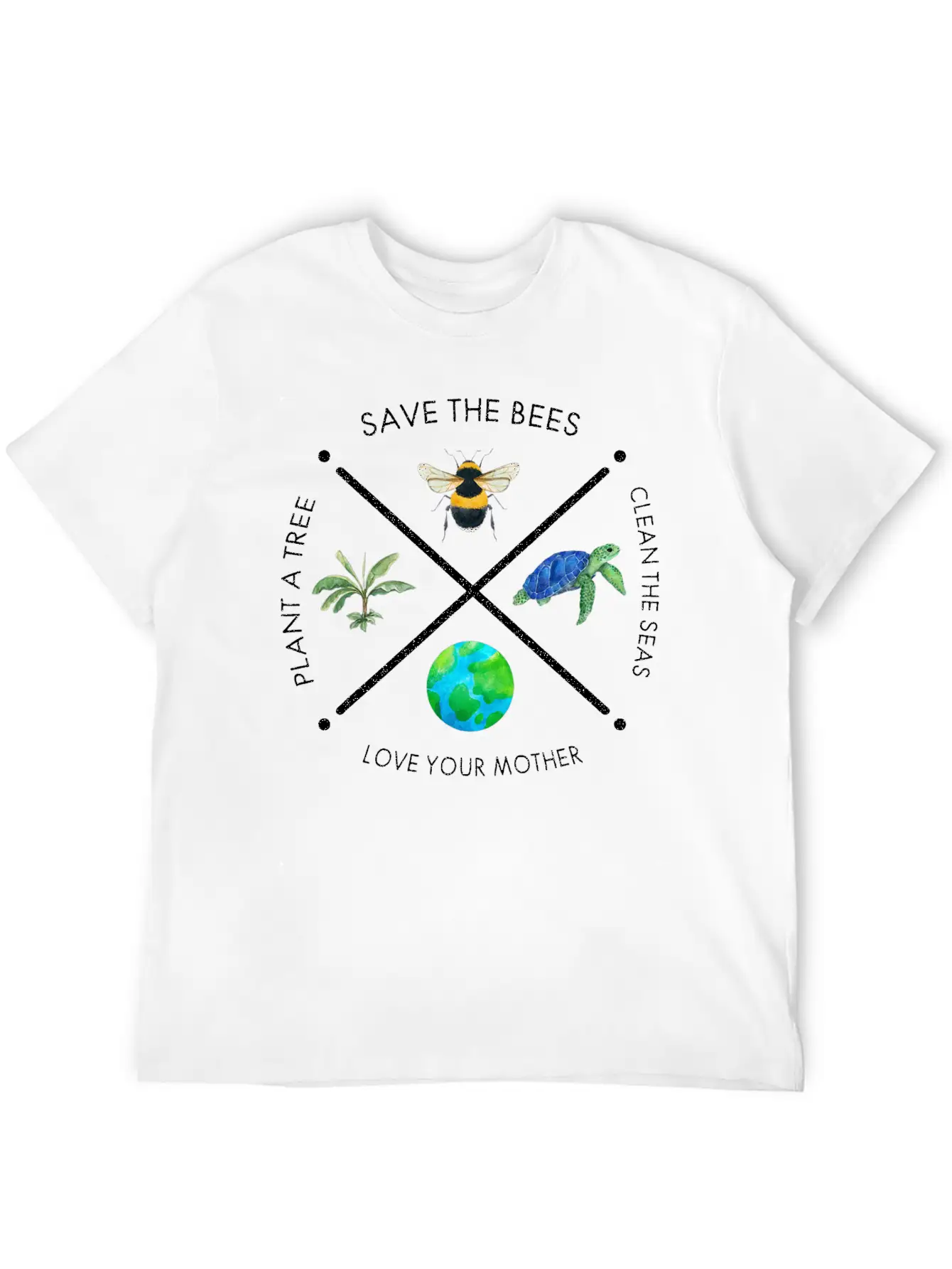 Earth Day Save The Bees Plant More Trees Clean Classic Fit Graphic Tee For Daily Comfort – Unisex Cotton Shirt