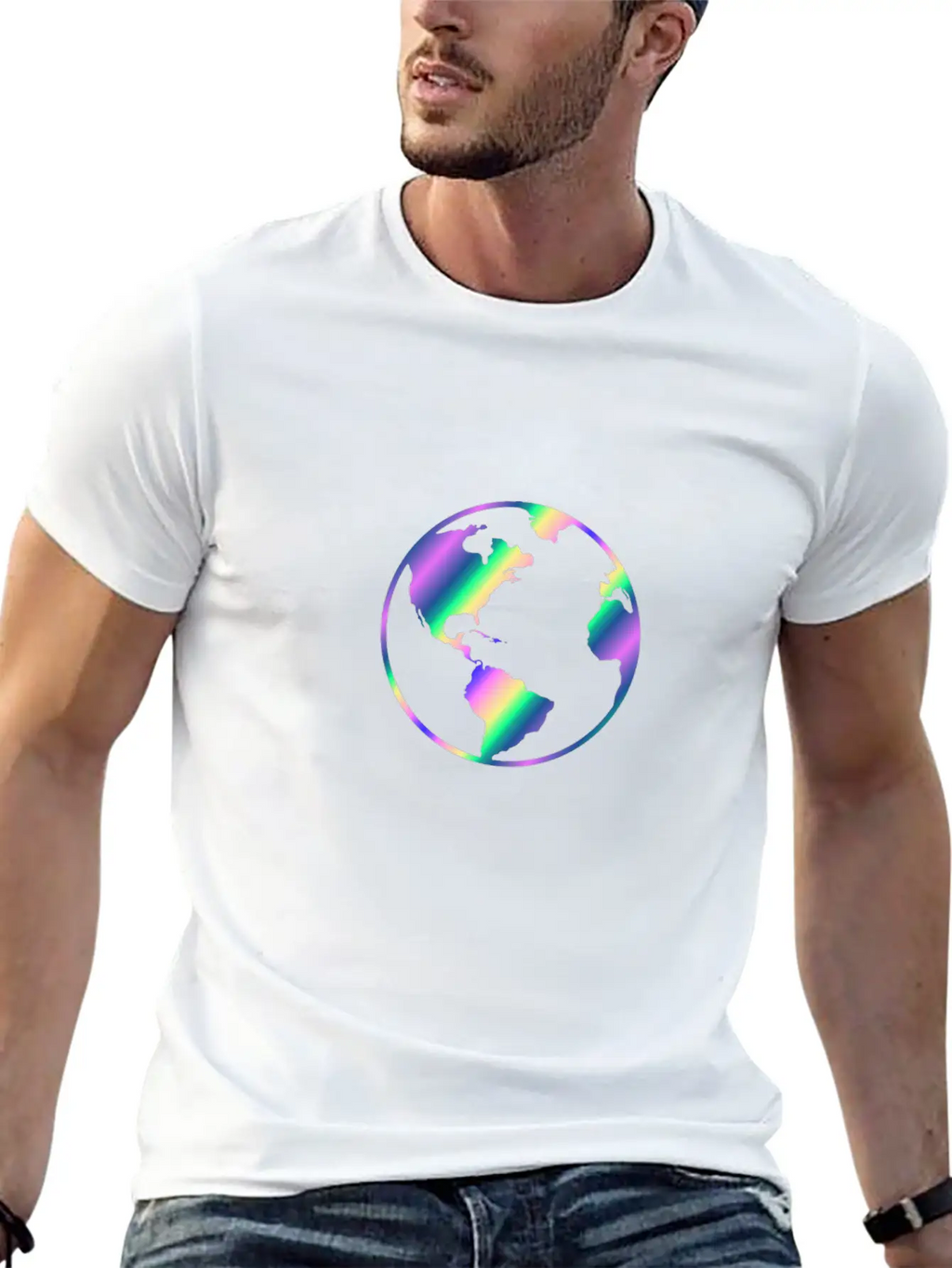 Earth Rainbow Stylish Everyday T-Shirt – Unisex Basic Cotton Tee