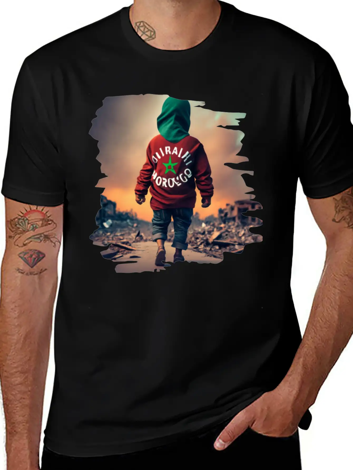 Earthquake In Morocco,Together We Stand Unisex Casual T-Shirt – Clean Design For Daily Comfort