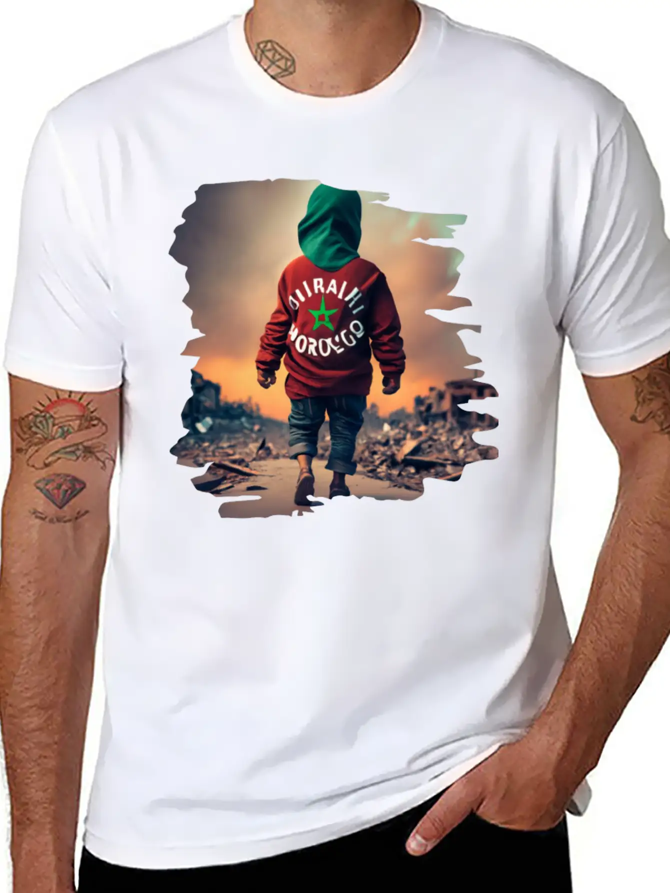 Earthquake In Morocco,Together We Stand Unisex Casual T-Shirt – Clean Design For Daily Comfort