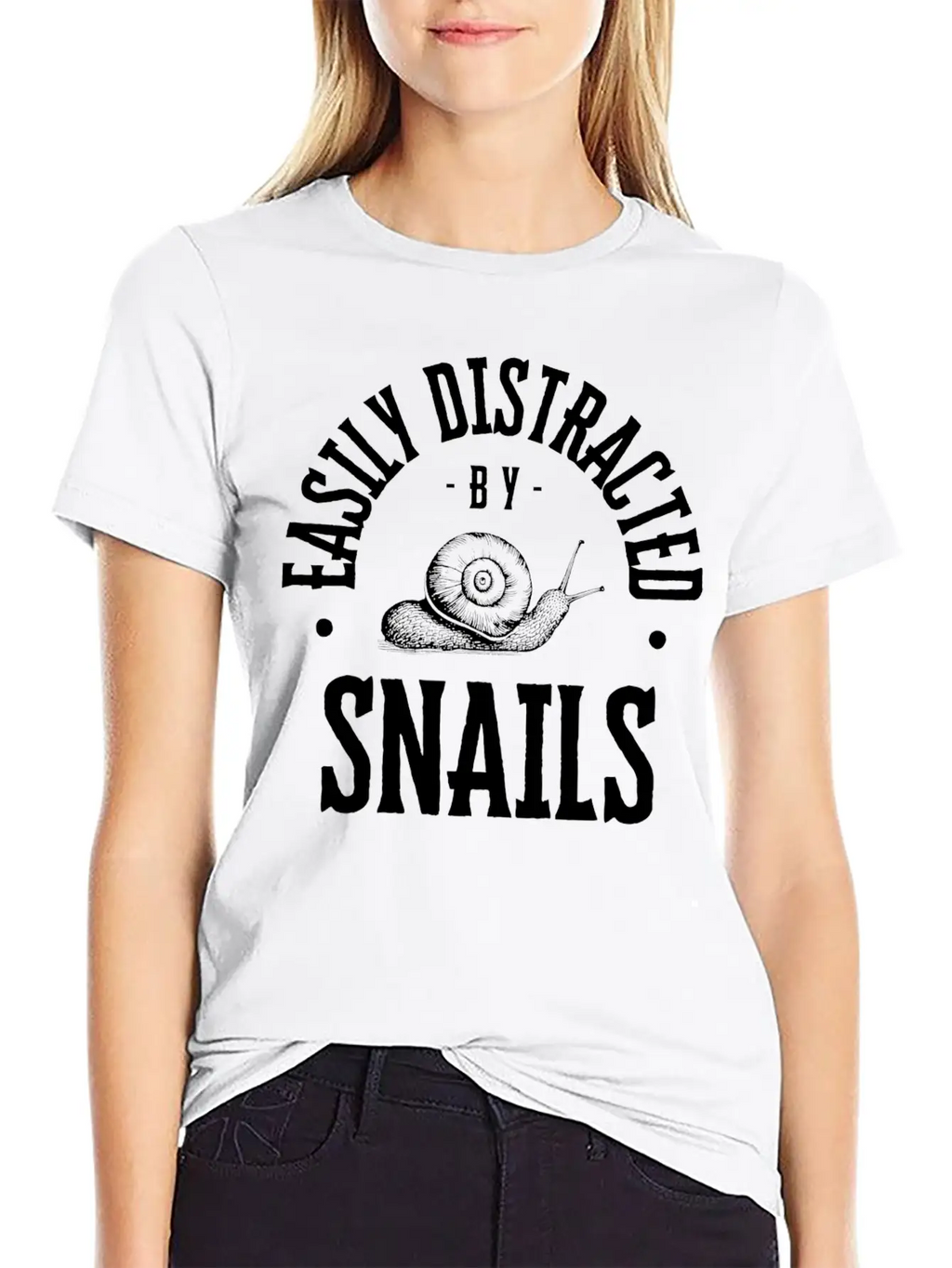 Easily Distracted By Snails Lover Funny Breathable Soft Cotton T-Shirt – Timeless Casual Look