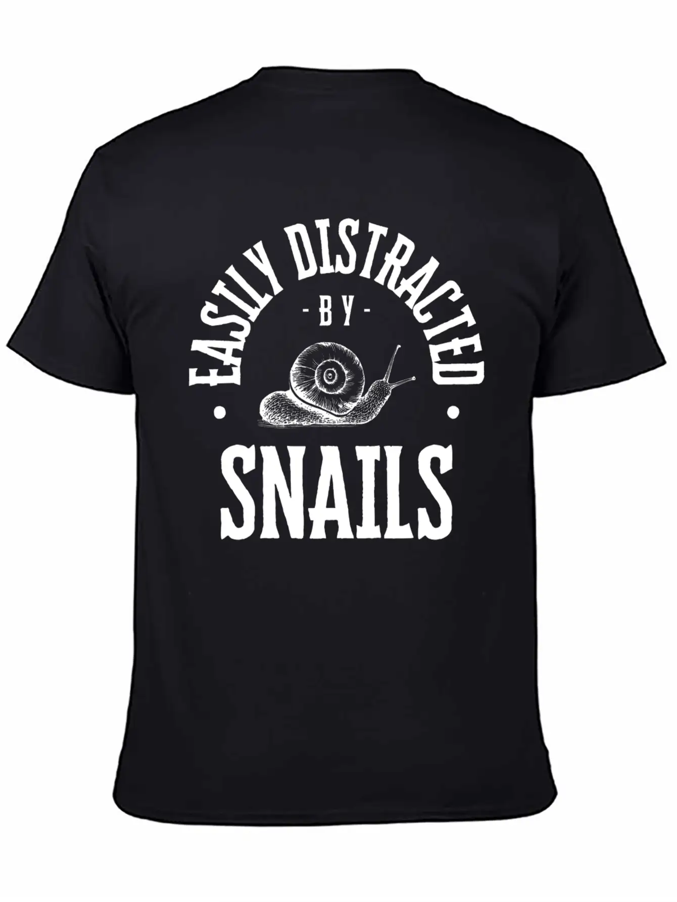 Easily Distracted By Snails Lover Funny Breathable Soft Cotton T-Shirt – Timeless Casual Look