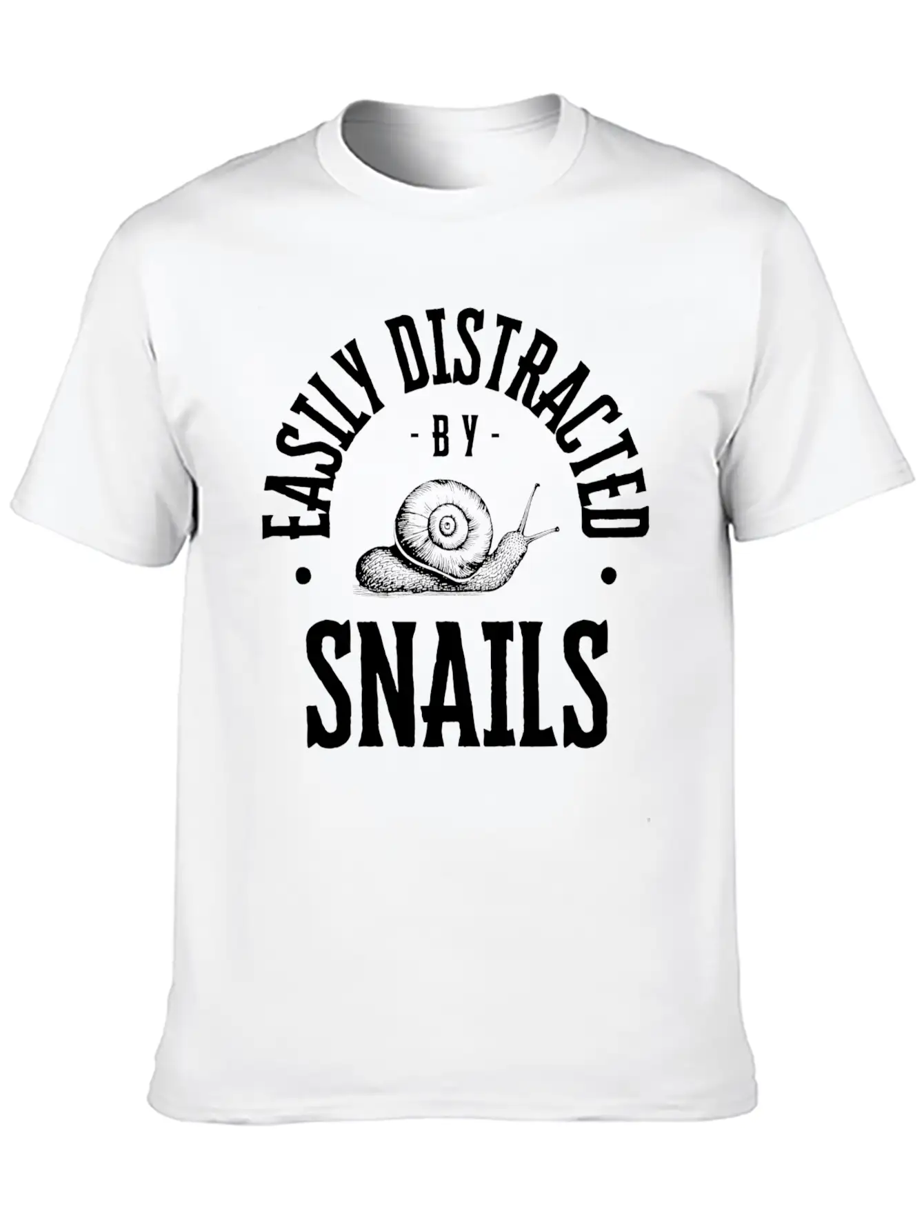 Easily Distracted By Snails Lover Funny Breathable Soft Cotton T-Shirt – Timeless Casual Look
