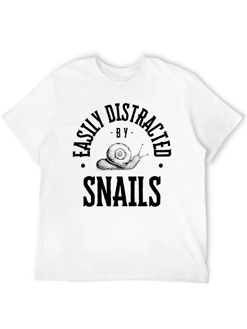 Easily Distracted By Snails Lover Funny Breathable Soft Cotton T-Shirt – Timeless Casual Look