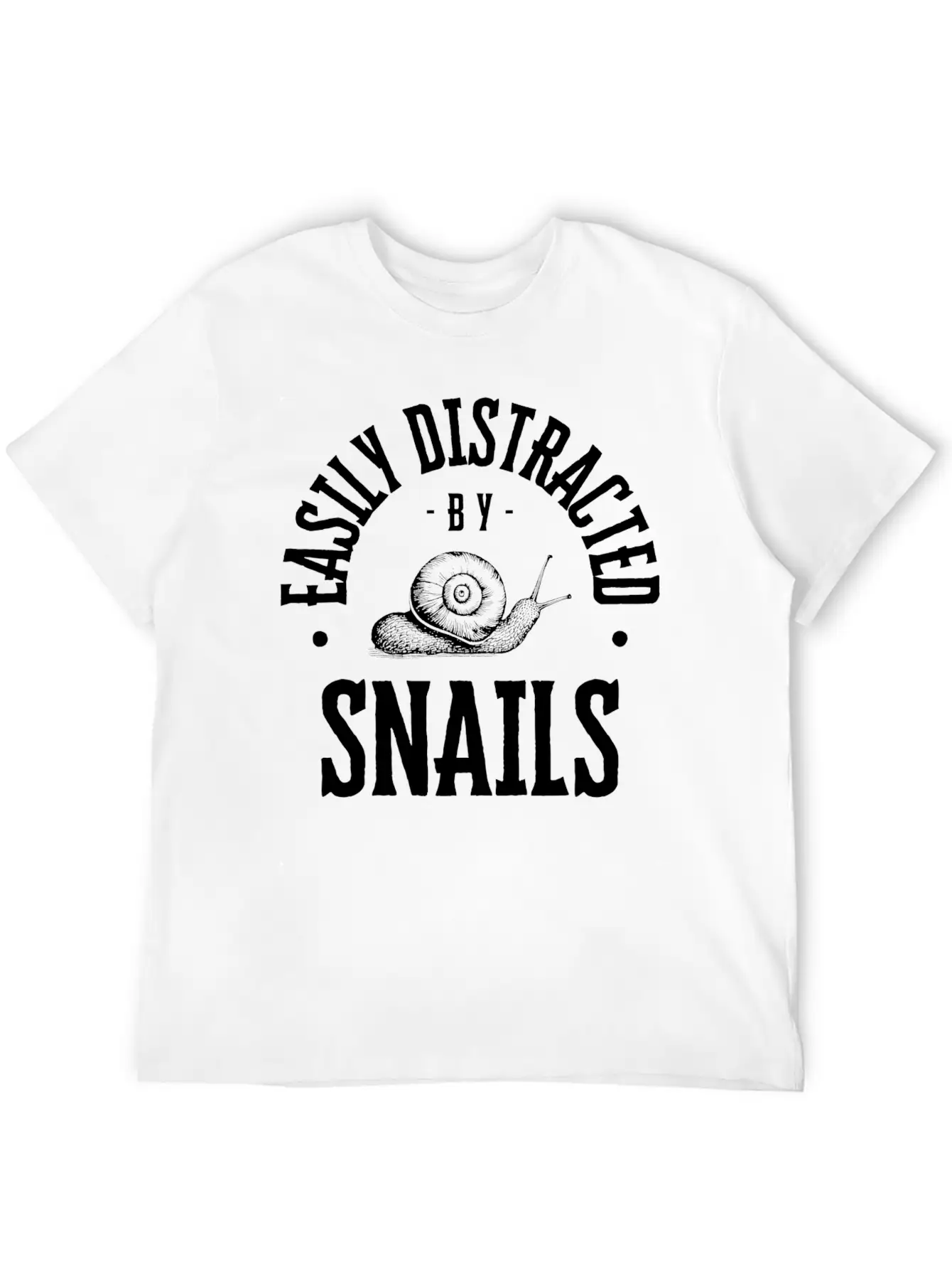 Easily Distracted By Snails Lover Funny Breathable Soft Cotton T-Shirt – Timeless Casual Look