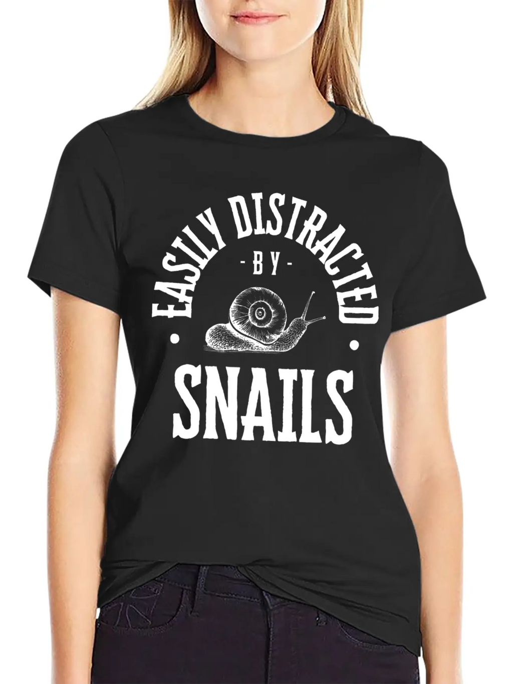 Easily Distracted By Snails Lover Funny Breathable Soft Cotton T-Shirt – Timeless Casual Look