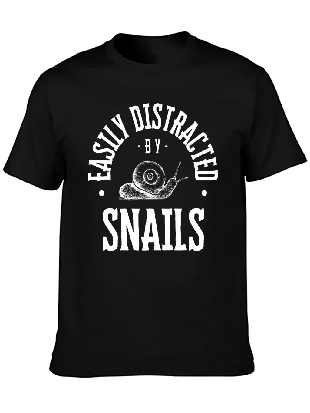 Easily Distracted By Snails Lover Funny Breathable Soft Cotton T-Shirt – Timeless Casual Look