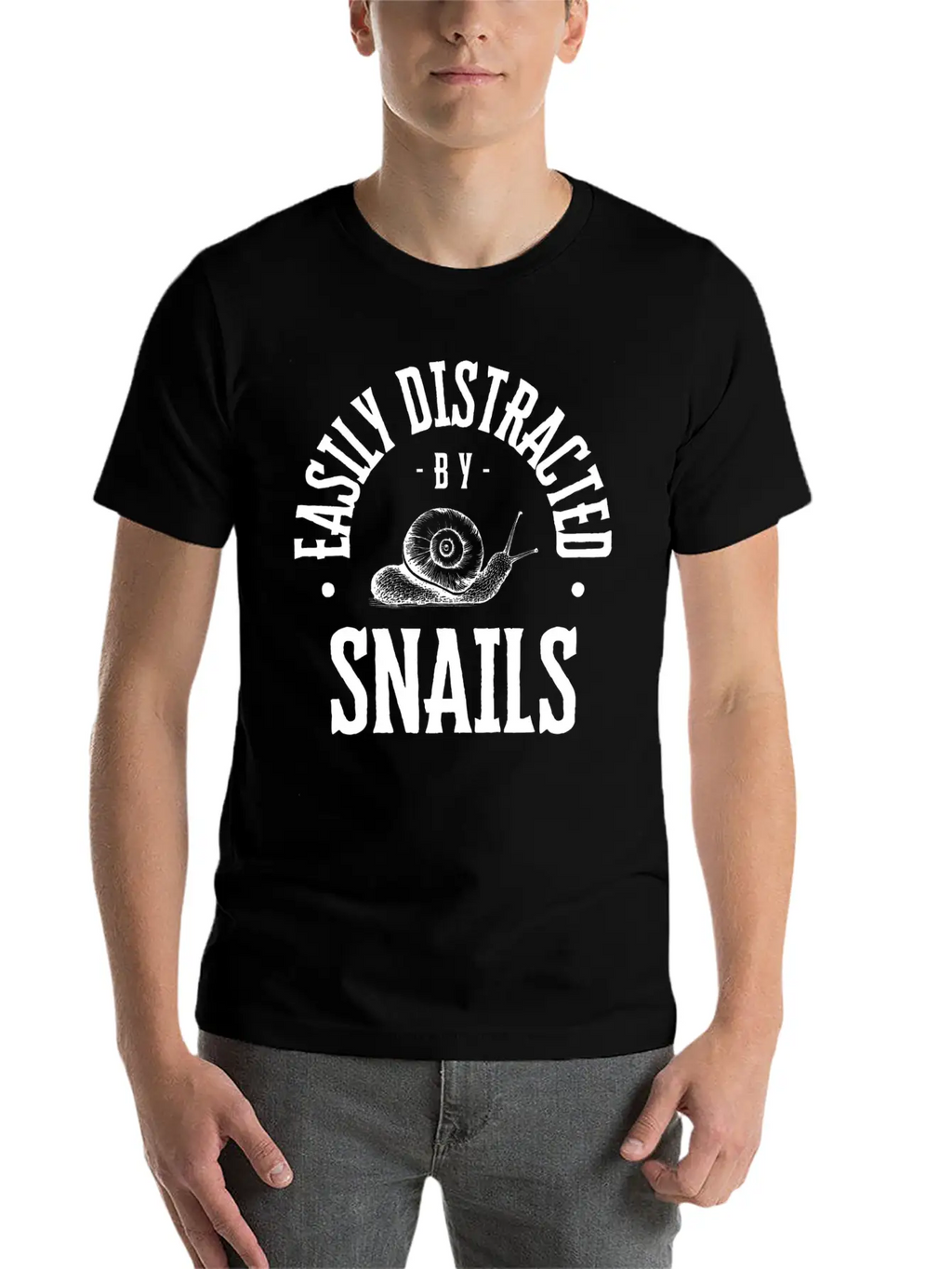 Easily Distracted By Snails Lover Funny Breathable Soft Cotton T-Shirt – Timeless Casual Look
