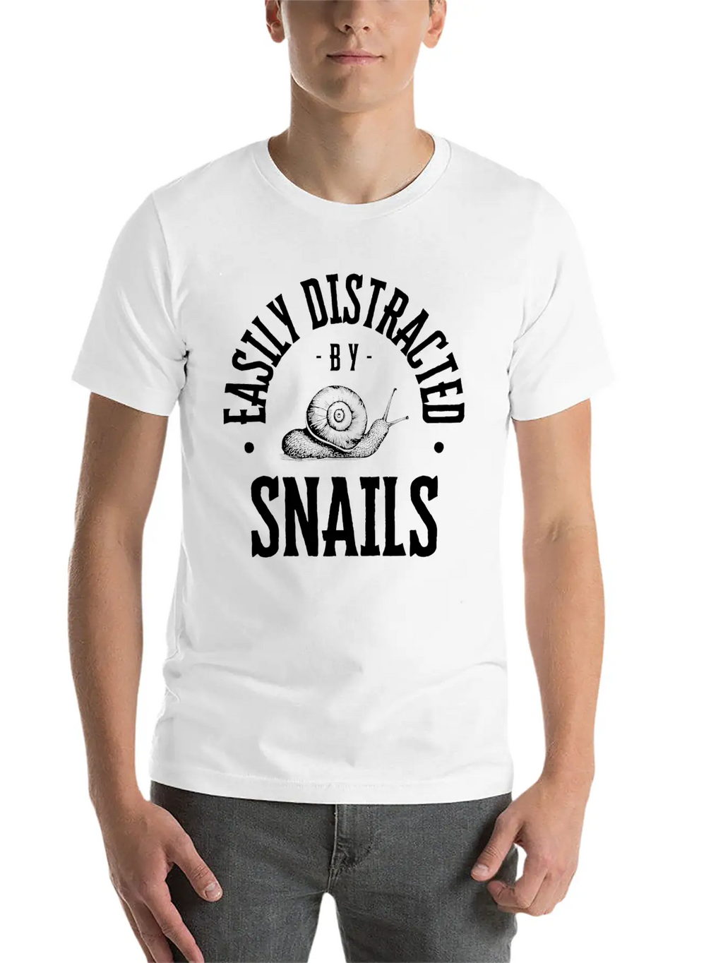 Easily Distracted By Snails Lover Funny Breathable Soft Cotton T-Shirt – Timeless Casual Look
