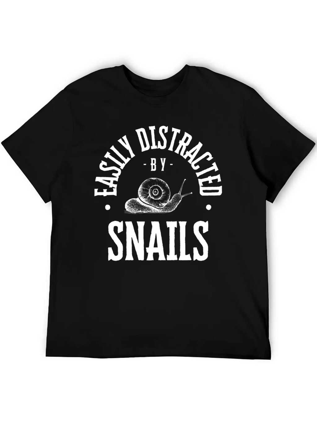 Easily Distracted By Snails Lover Funny Breathable Soft Cotton T-Shirt – Timeless Casual Look