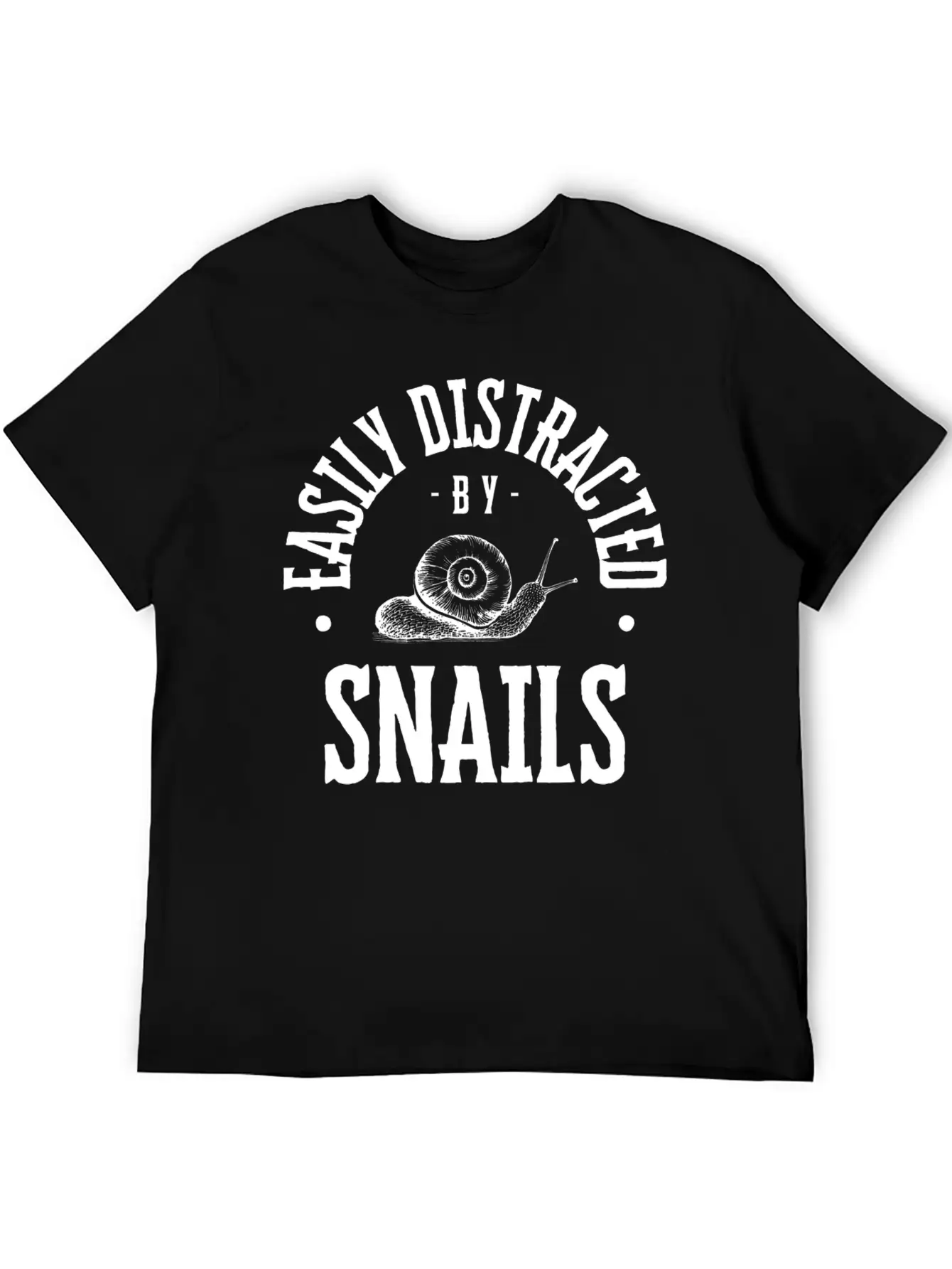 Easily Distracted By Snails Lover Funny Breathable Soft Cotton T-Shirt – Timeless Casual Look
