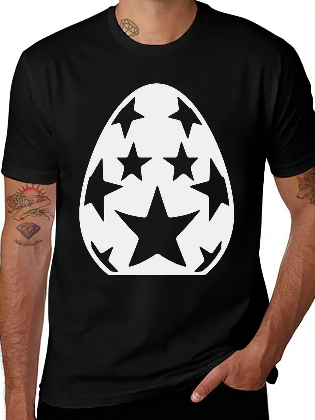 Easter Egg With Stars Unisex Casual T-Shirt – Clean Design For Daily Comfort