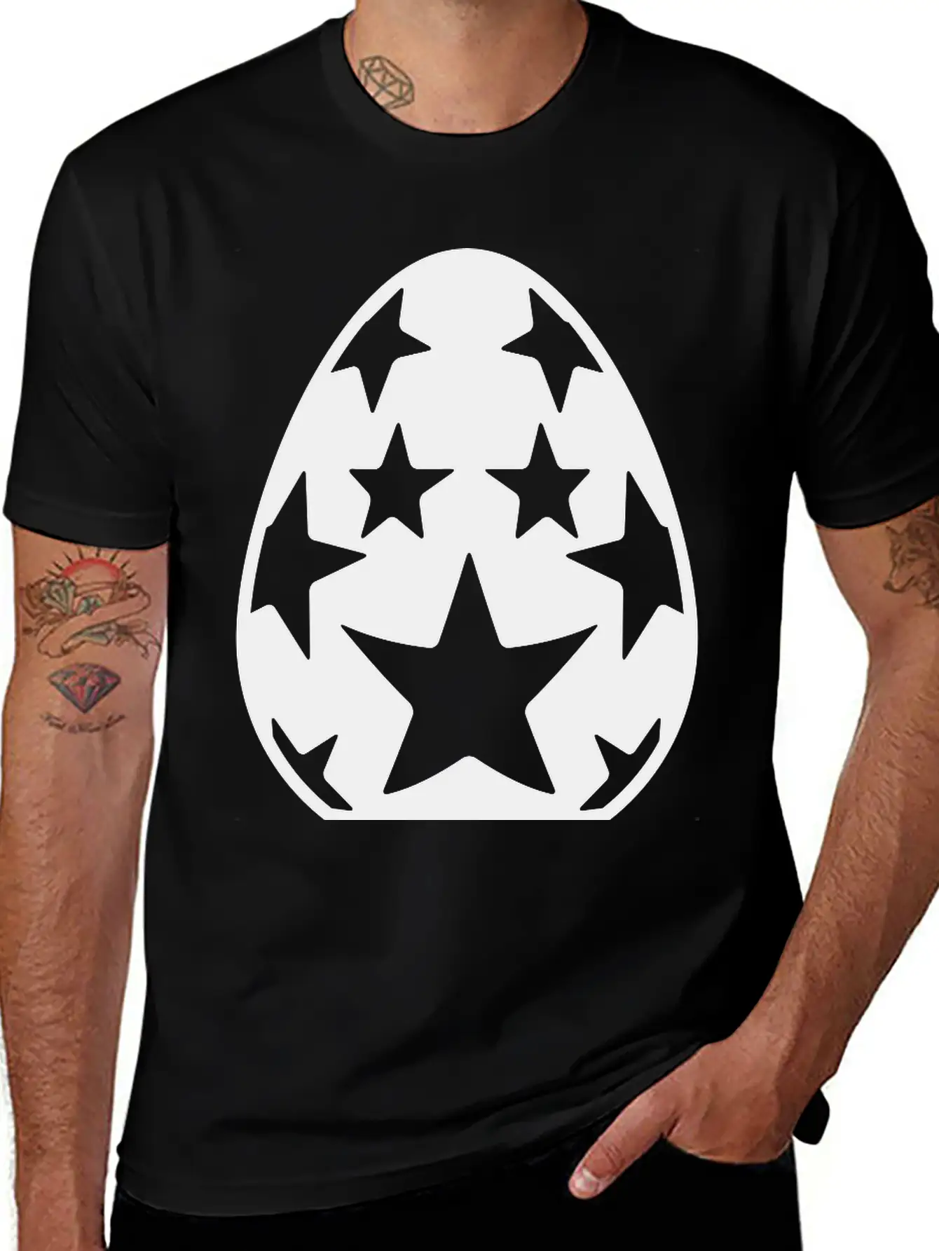 Easter Egg With Stars Unisex Casual T-Shirt – Clean Design For Daily Comfort