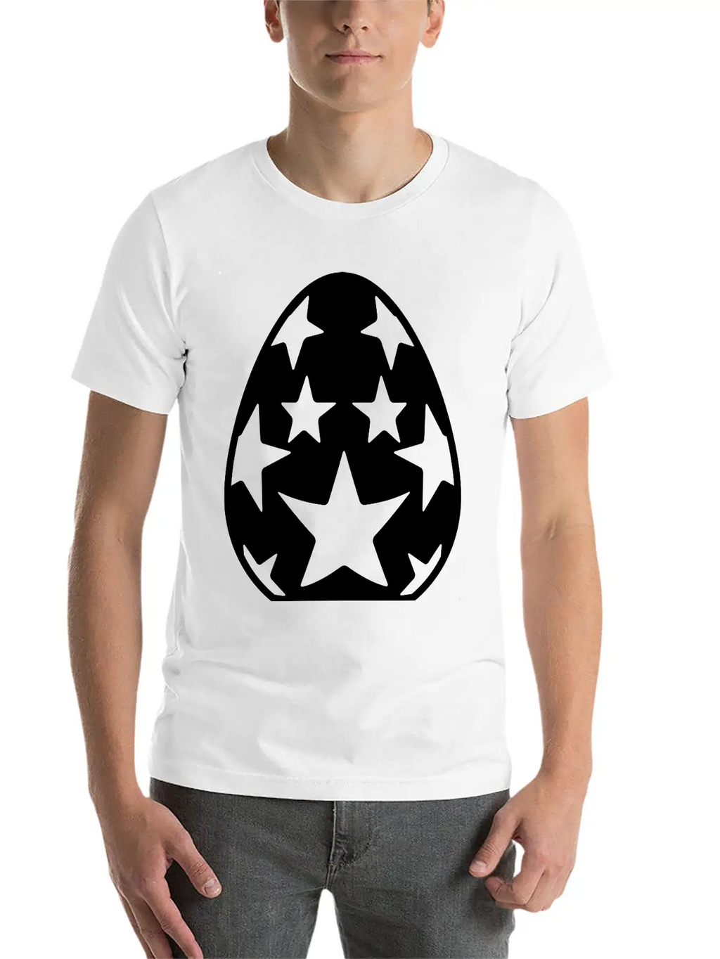 Easter Egg With Stars Unisex Casual T-Shirt – Clean Design For Daily Comfort