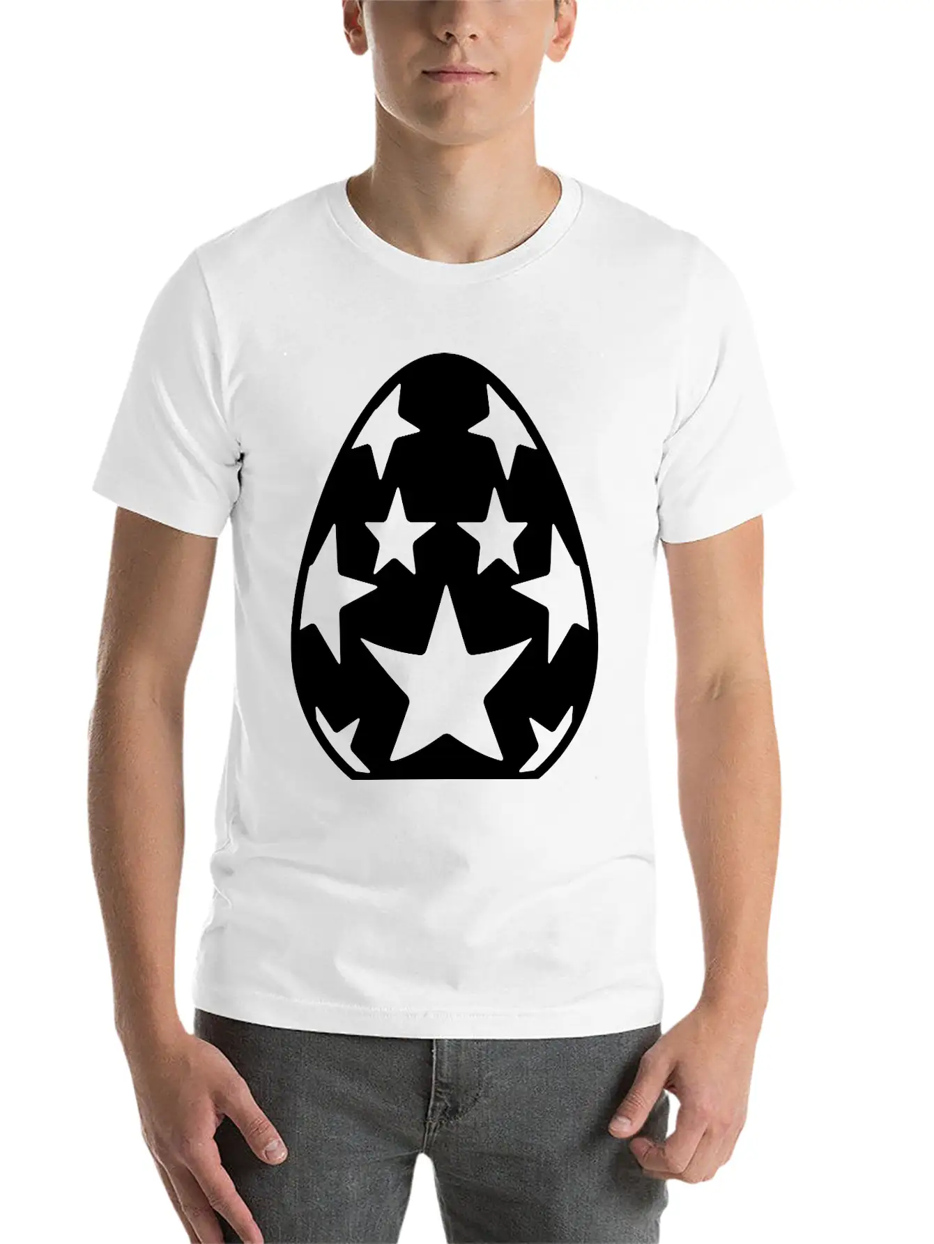 Easter Egg With Stars Unisex Casual T-Shirt – Clean Design For Daily Comfort