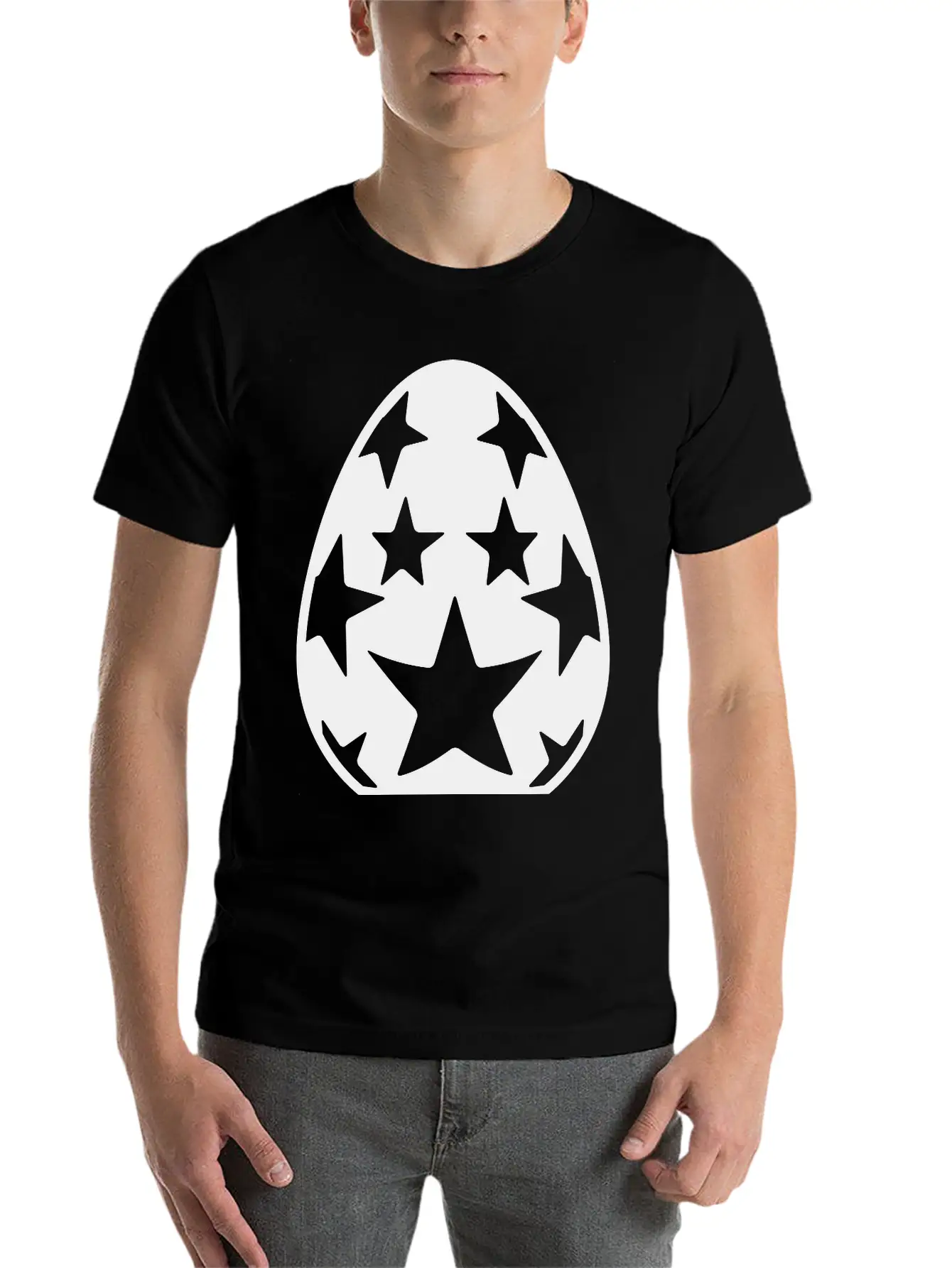 Easter Egg With Stars Unisex Casual T-Shirt – Clean Design For Daily Comfort