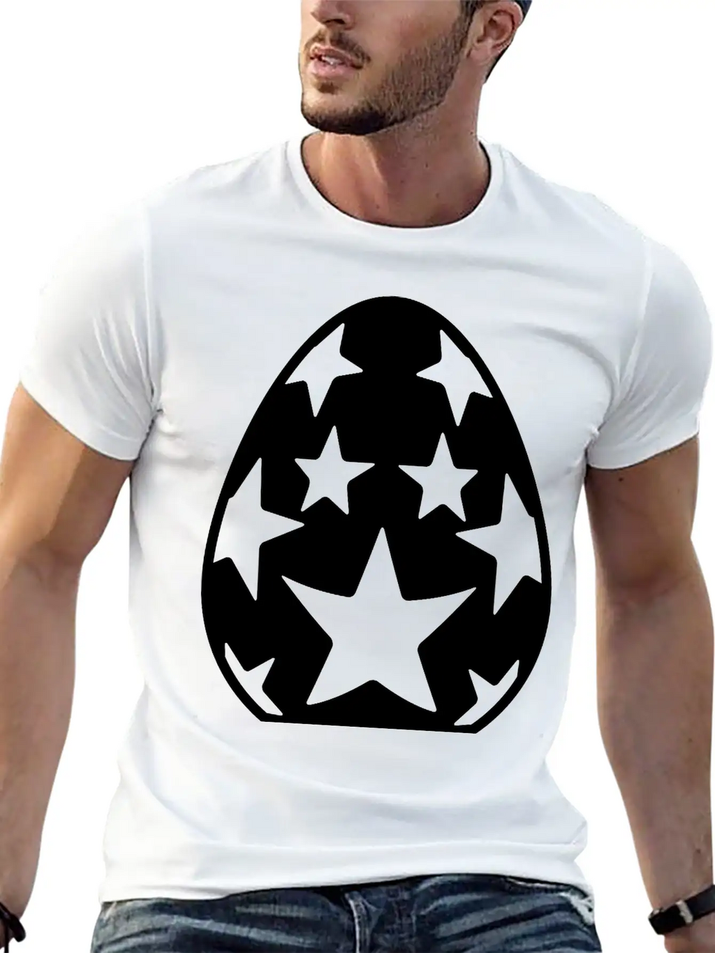 Easter Egg With Stars Unisex Casual T-Shirt – Clean Design For Daily Comfort