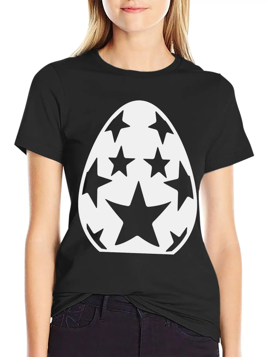 Easter Egg With Stars Unisex Casual T-Shirt – Clean Design For Daily Comfort