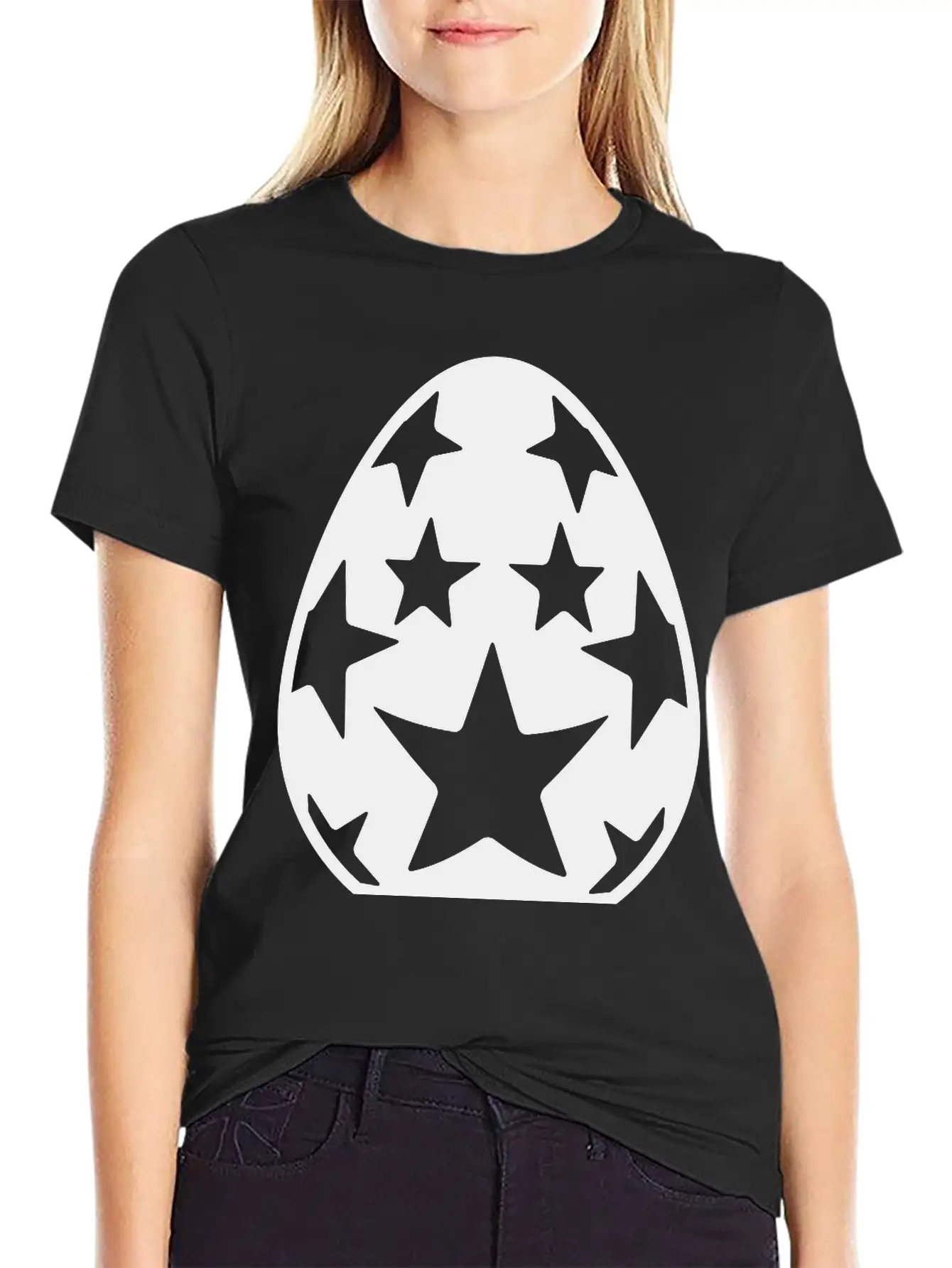 Easter Egg With Stars Unisex Casual T-Shirt – Clean Design For Daily Comfort