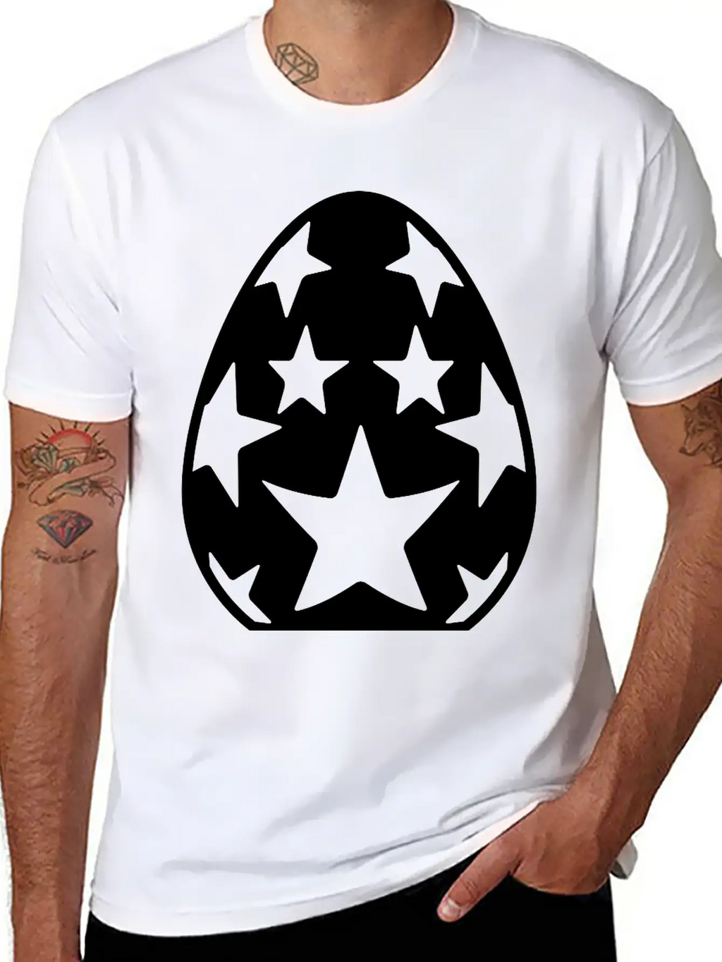 Easter Egg With Stars Unisex Casual T-Shirt – Clean Design For Daily Comfort