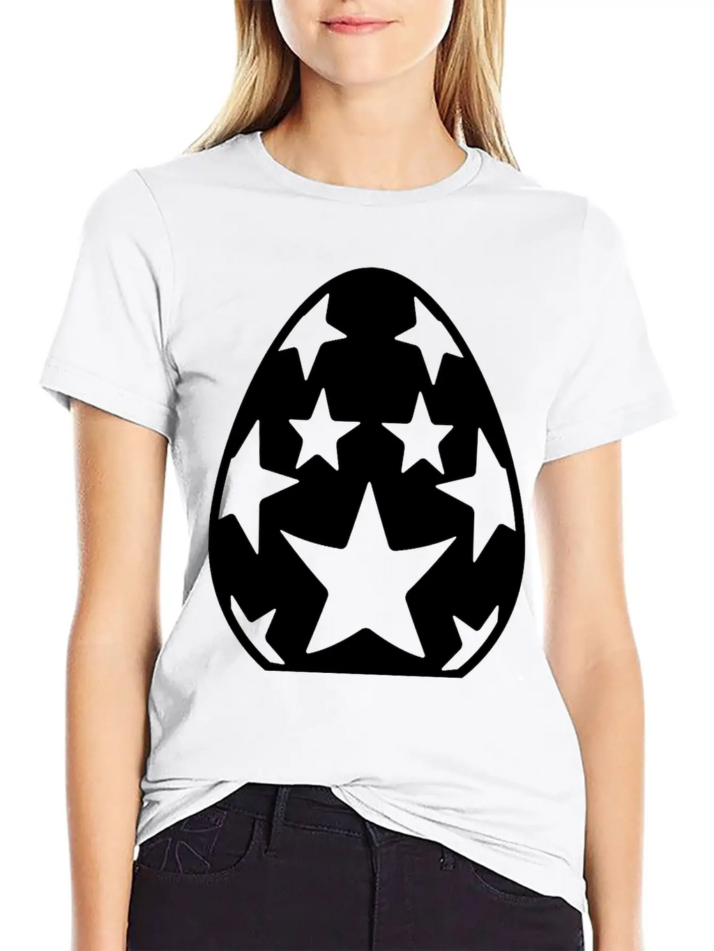 Easter Egg With Stars Unisex Casual T-Shirt – Clean Design For Daily Comfort