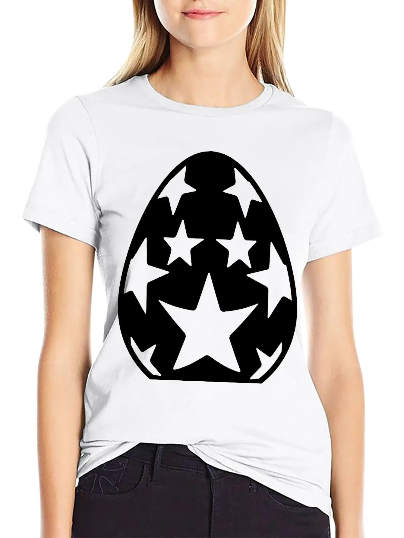 Easter Egg With Stars Unisex Casual T-Shirt – Clean Design For Daily Comfort