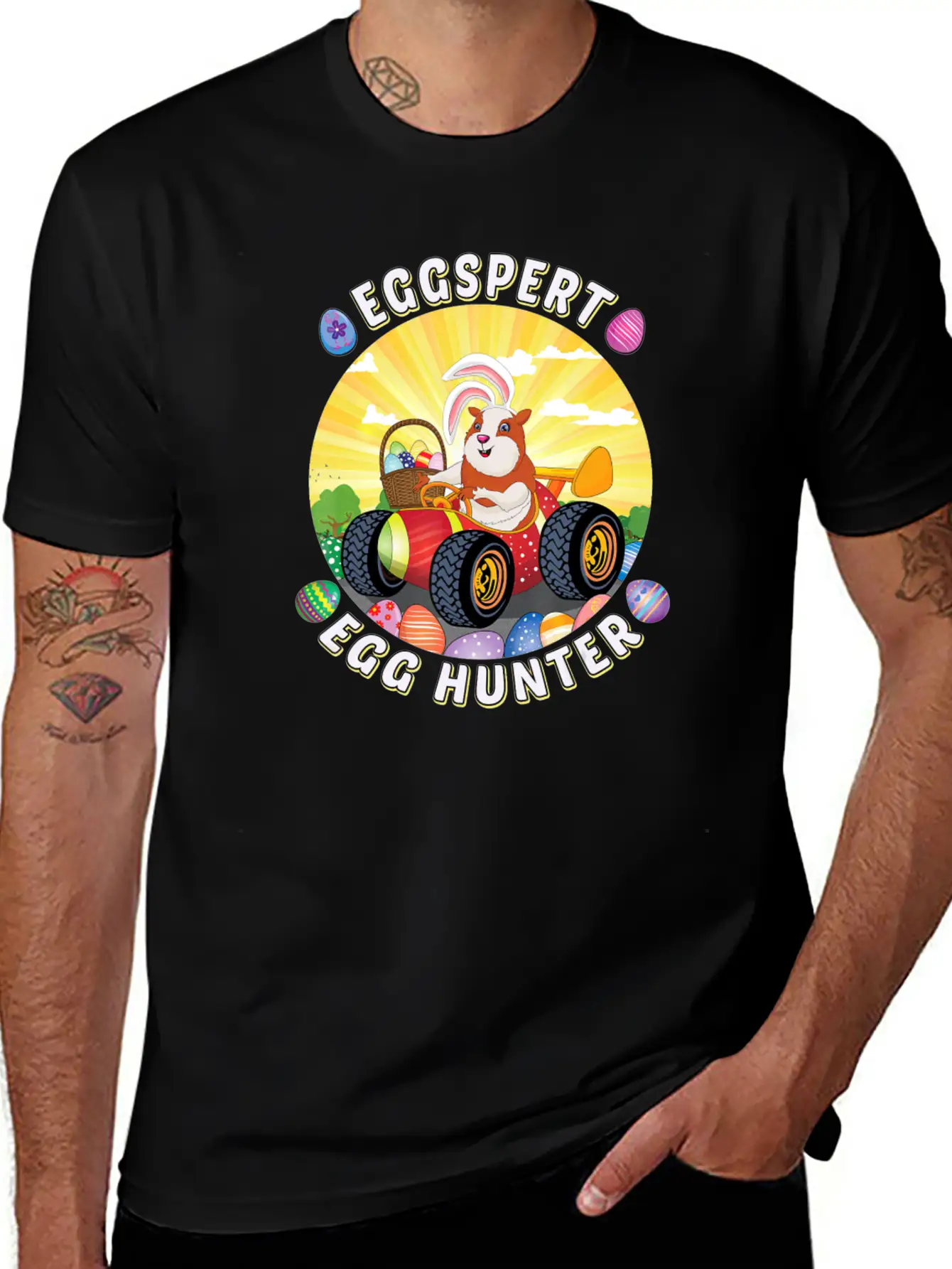 Easter Guinea Pig Lover Egg Truck Eggspert Egg Unisex Casual T-Shirt – Clean Design For Daily Comfort