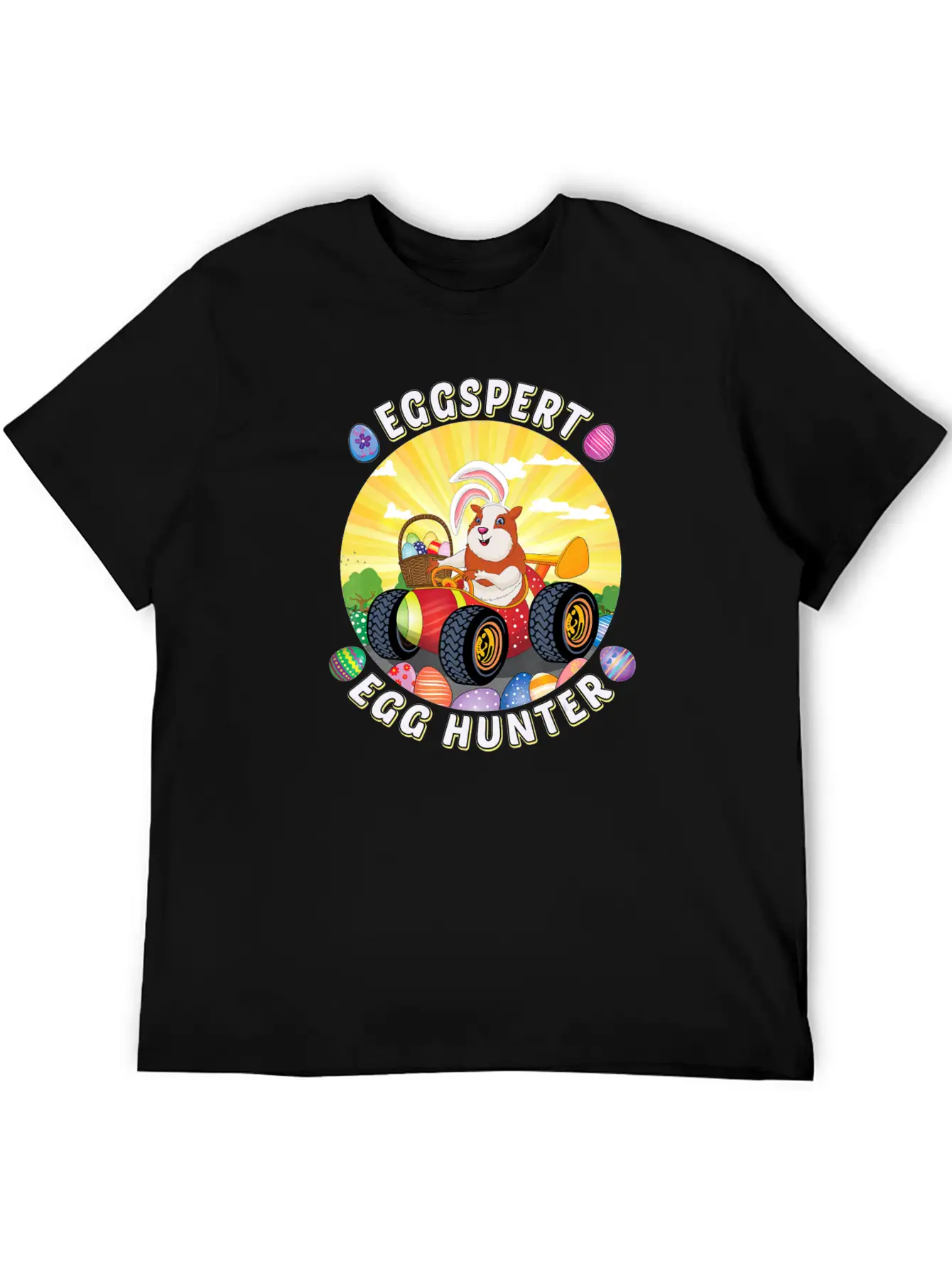 Easter Guinea Pig Lover Egg Truck Eggspert Egg Unisex Casual T-Shirt – Clean Design For Daily Comfort