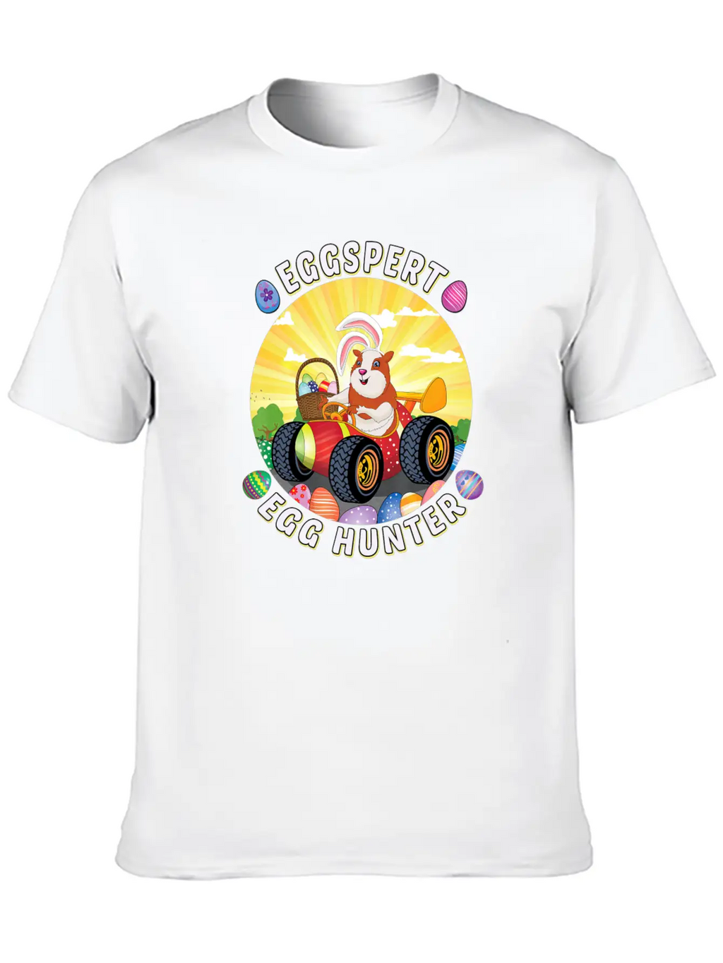Easter Guinea Pig Lover Egg Truck Eggspert Egg Unisex Casual T-Shirt – Clean Design For Daily Comfort