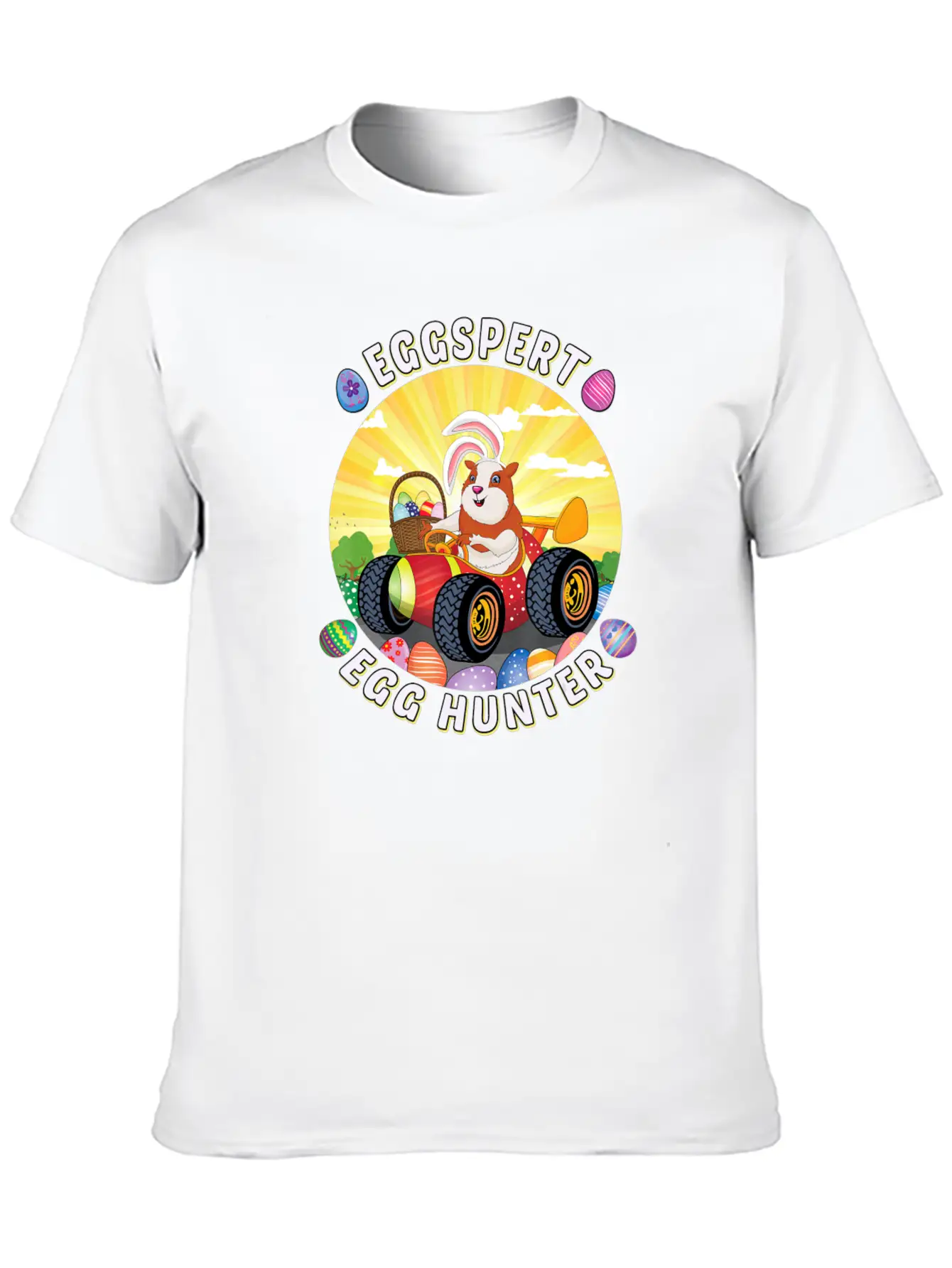Easter Guinea Pig Lover Egg Truck Eggspert Egg Unisex Casual T-Shirt – Clean Design For Daily Comfort