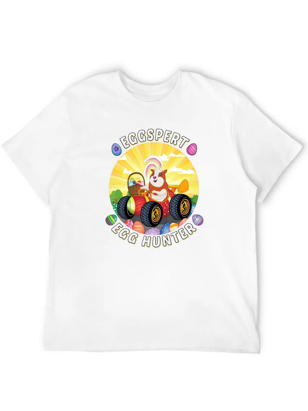 Easter Guinea Pig Lover Egg Truck Eggspert Egg Unisex Casual T-Shirt – Clean Design For Daily Comfort