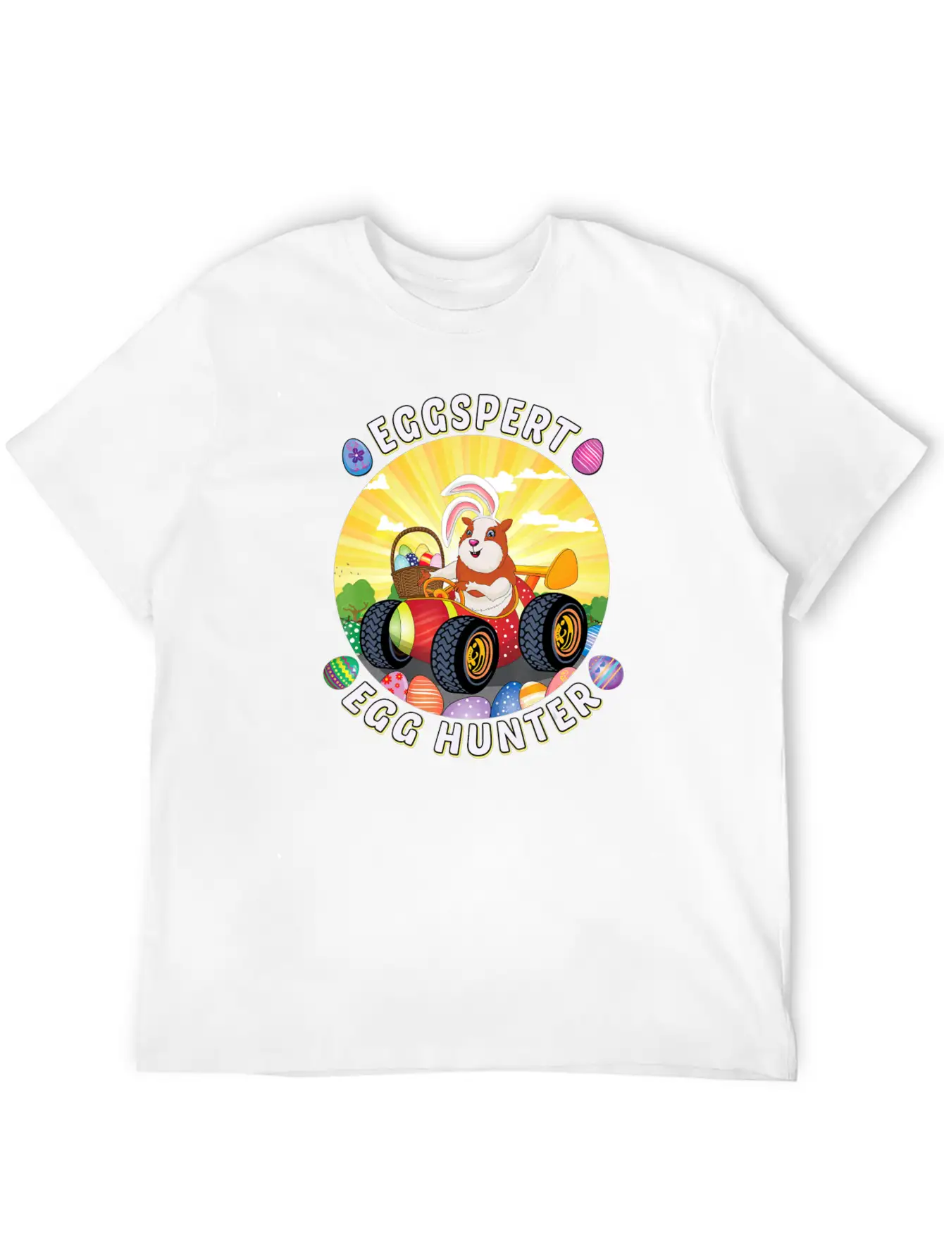 Easter Guinea Pig Lover Egg Truck Eggspert Egg Unisex Casual T-Shirt – Clean Design For Daily Comfort
