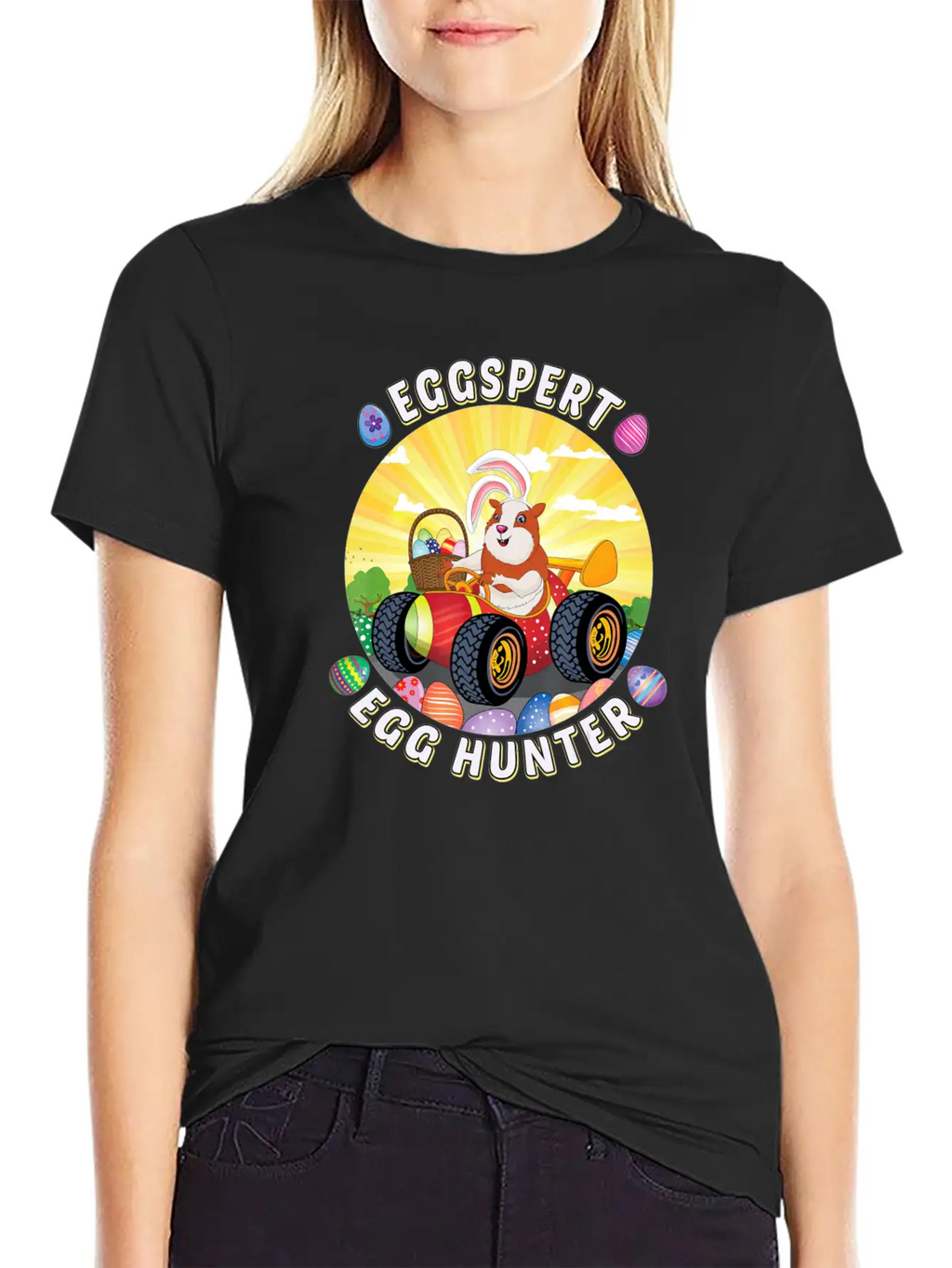 Easter Guinea Pig Lover Egg Truck Eggspert Egg Unisex Casual T-Shirt – Clean Design For Daily Comfort