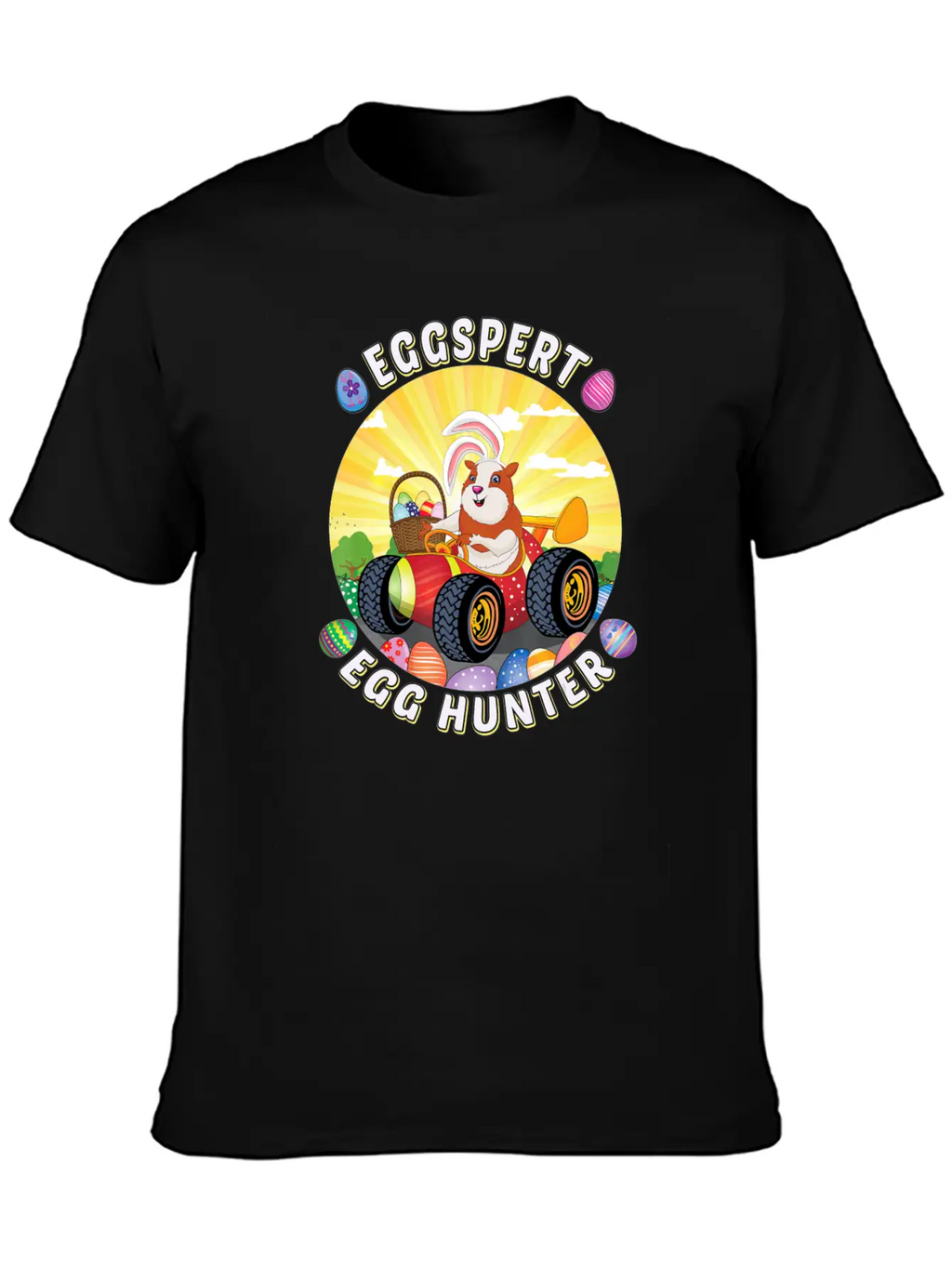 Easter Guinea Pig Lover Egg Truck Eggspert Egg Unisex Casual T-Shirt – Clean Design For Daily Comfort