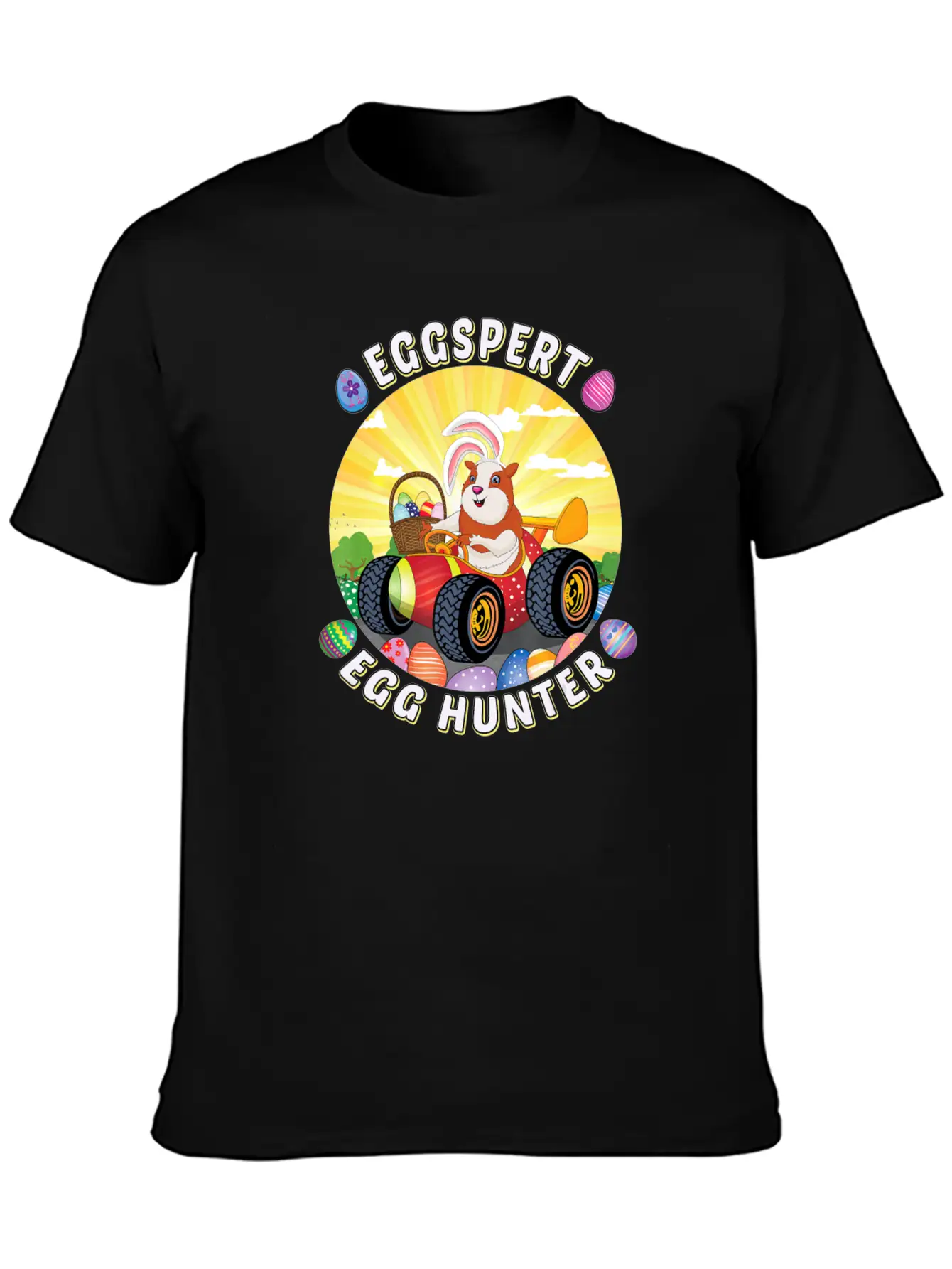 Easter Guinea Pig Lover Egg Truck Eggspert Egg Unisex Casual T-Shirt – Clean Design For Daily Comfort