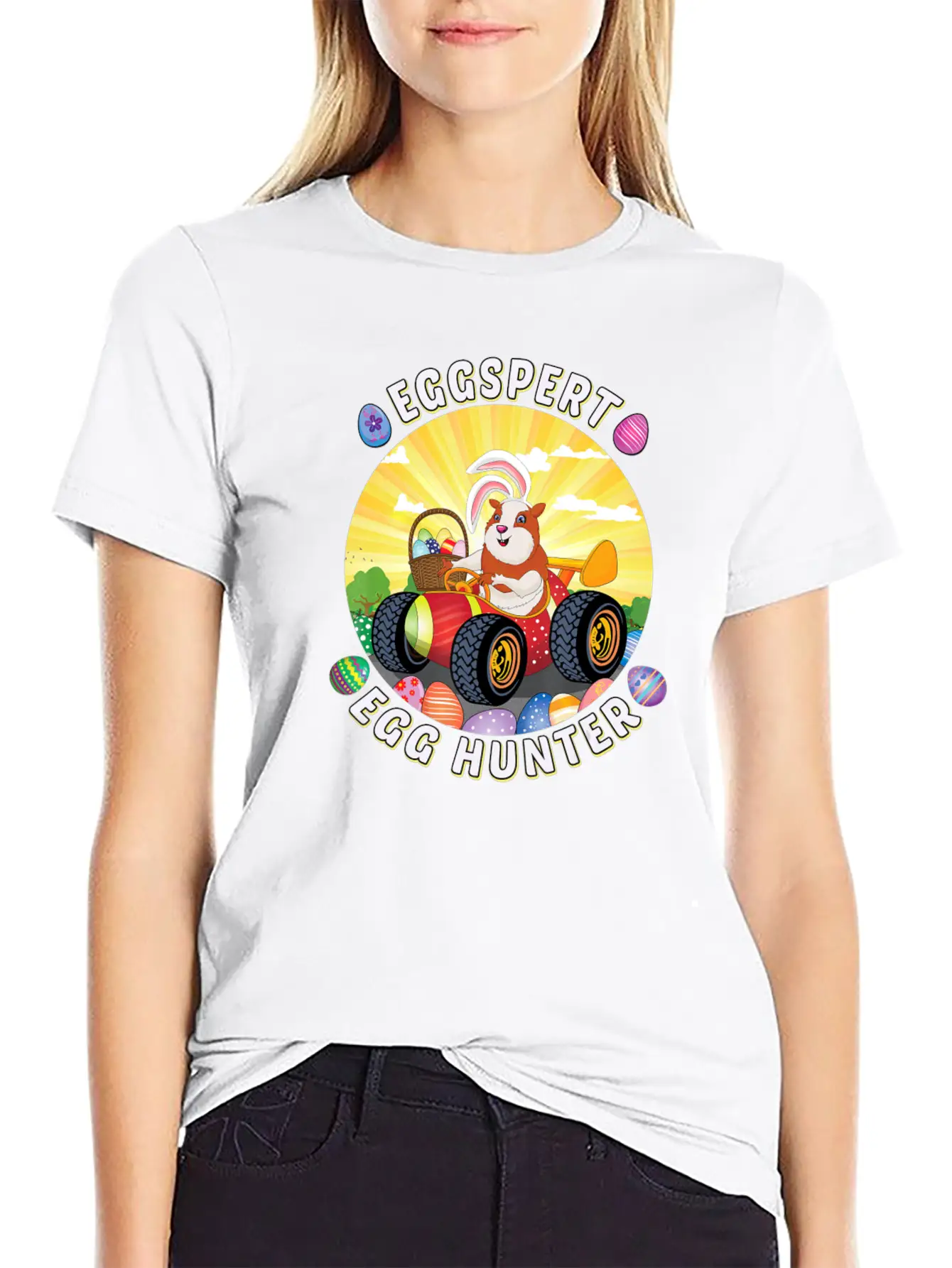 Easter Guinea Pig Lover Egg Truck Eggspert Egg Unisex Casual T-Shirt – Clean Design For Daily Comfort