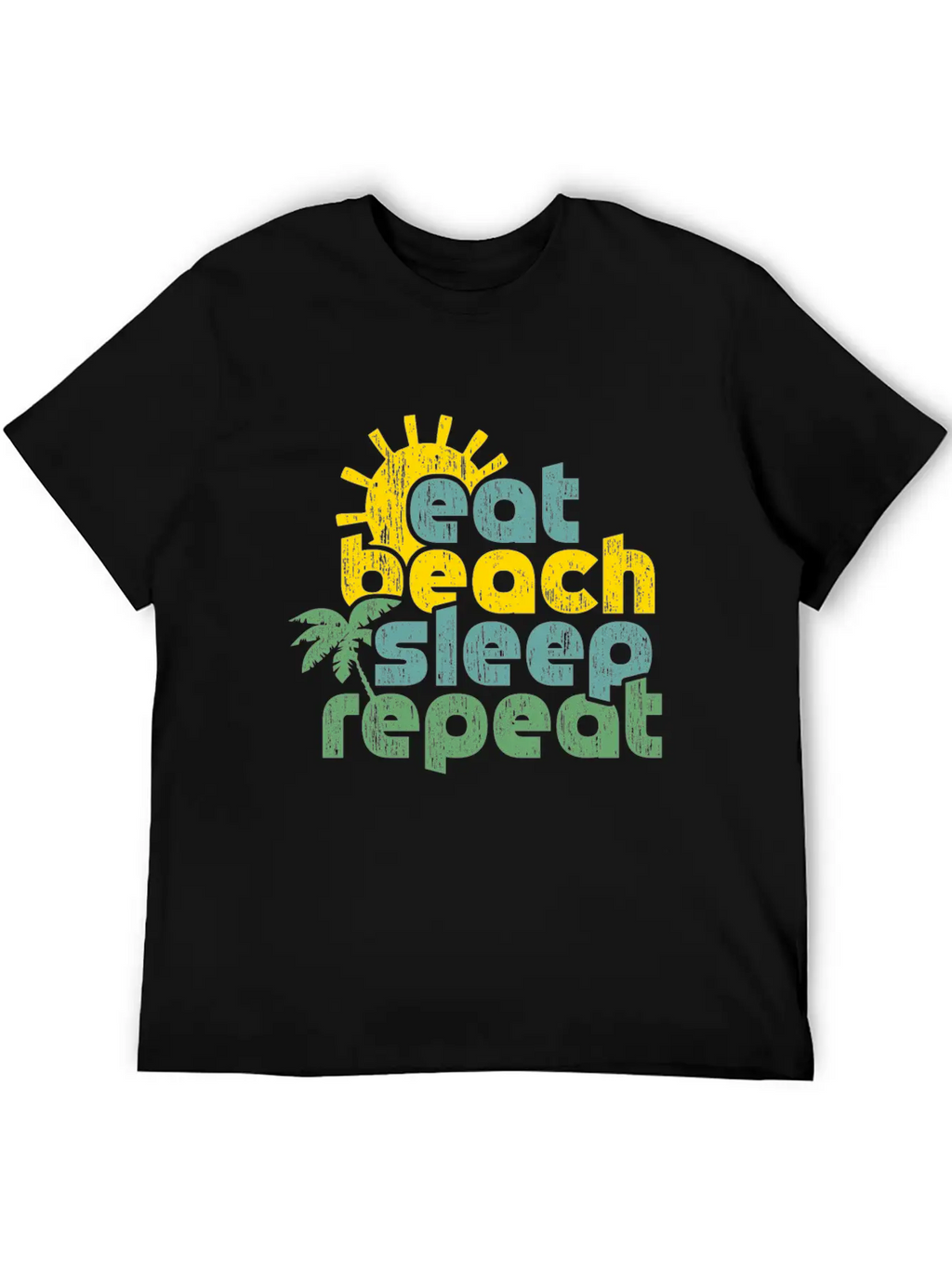Eat Beach Sleep Repeat Funny Quote Gift Casual Graphic T-Shirt – Simple And Comfortable Daily Wear