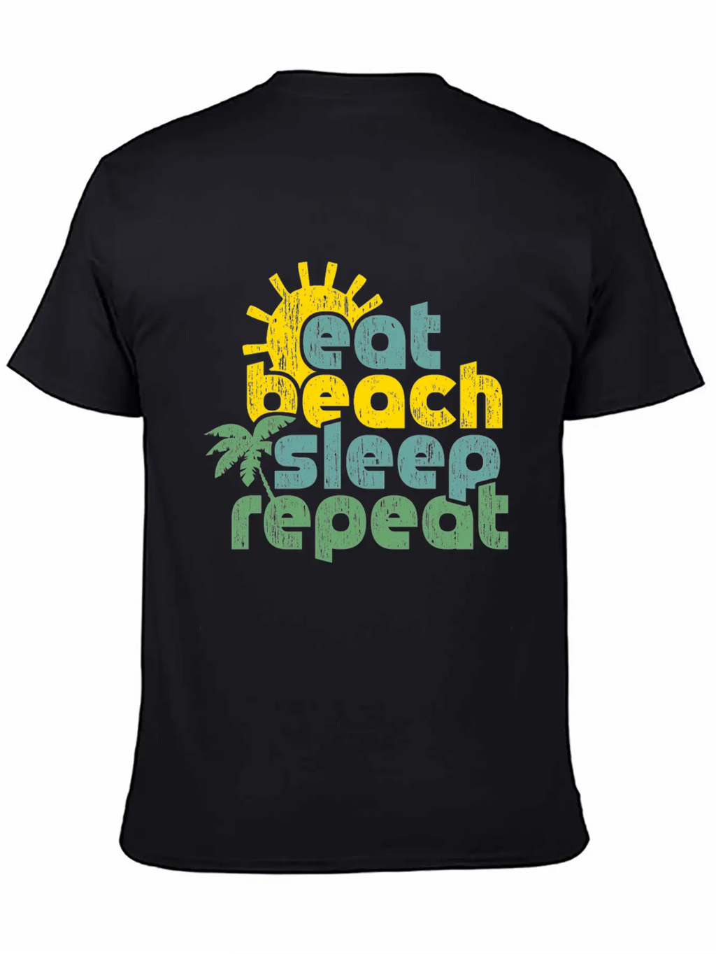 Eat Beach Sleep Repeat Funny Quote Gift Casual Graphic T-Shirt – Simple And Comfortable Daily Wear